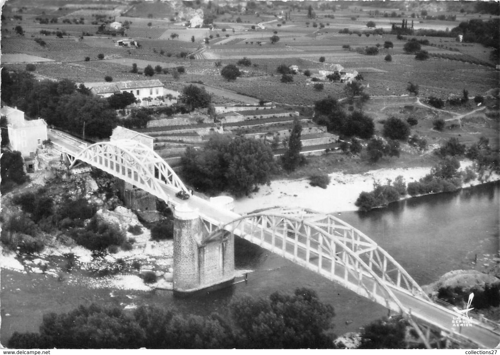 07-VALLON-PONT-D'ARC- PONT DE SALAVAS , VUE DU CIEL - Vallon Pont D'Arc