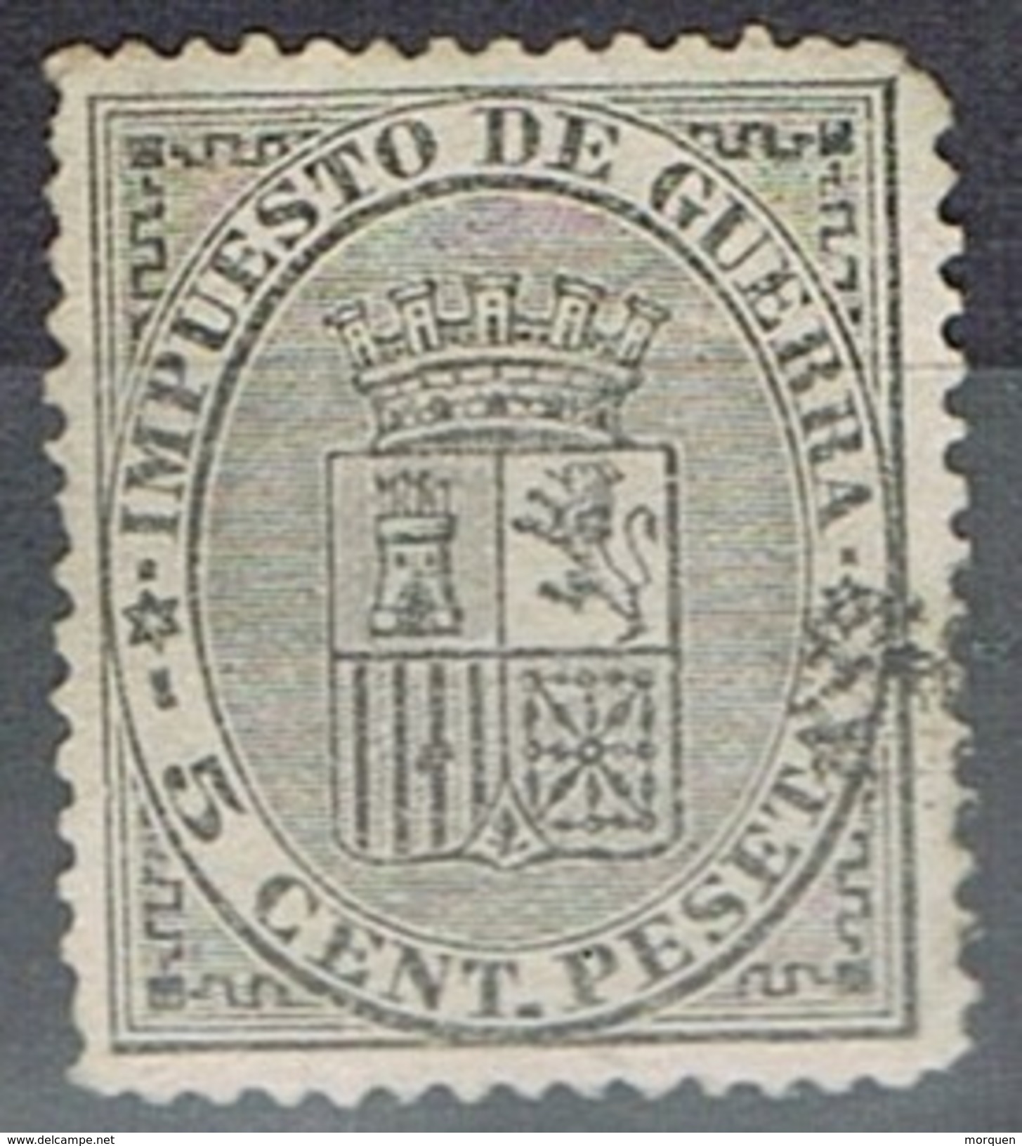 Sello 5 Cts Impuesto Guerra 1874, Variedad De Impresion, Edifil Num 141 º - Used Stamps