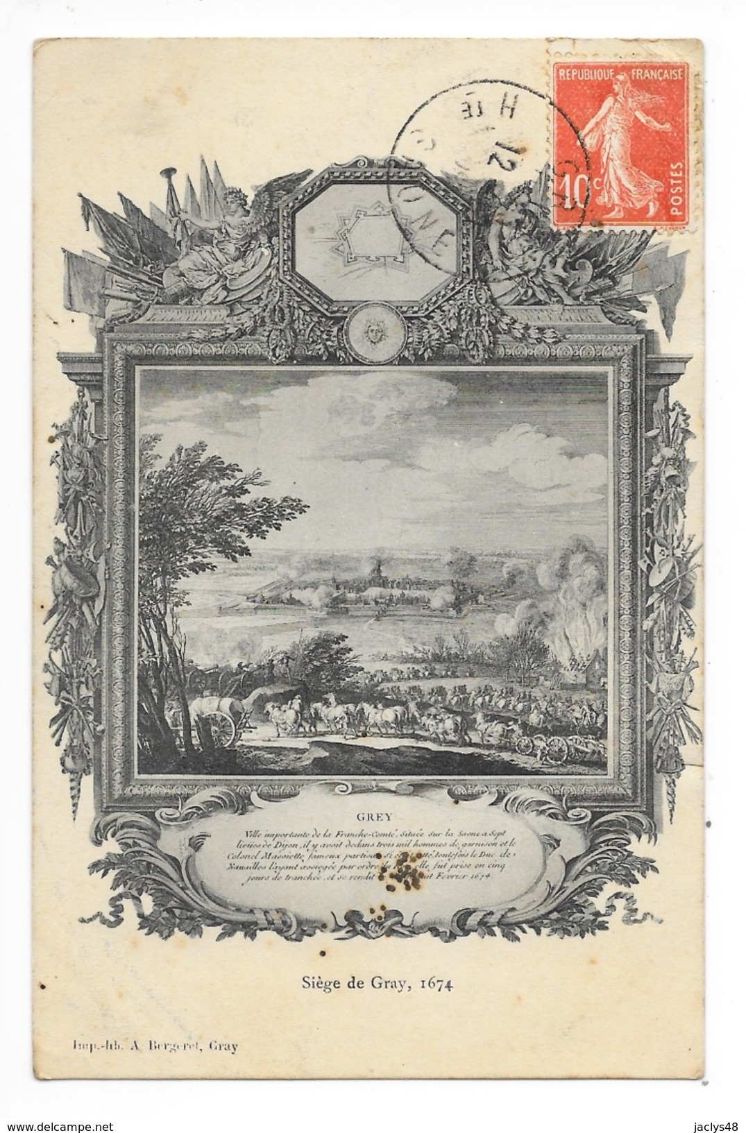 Siège De GRAY  (cpa 70)  En 1674  - L 1 - Gray