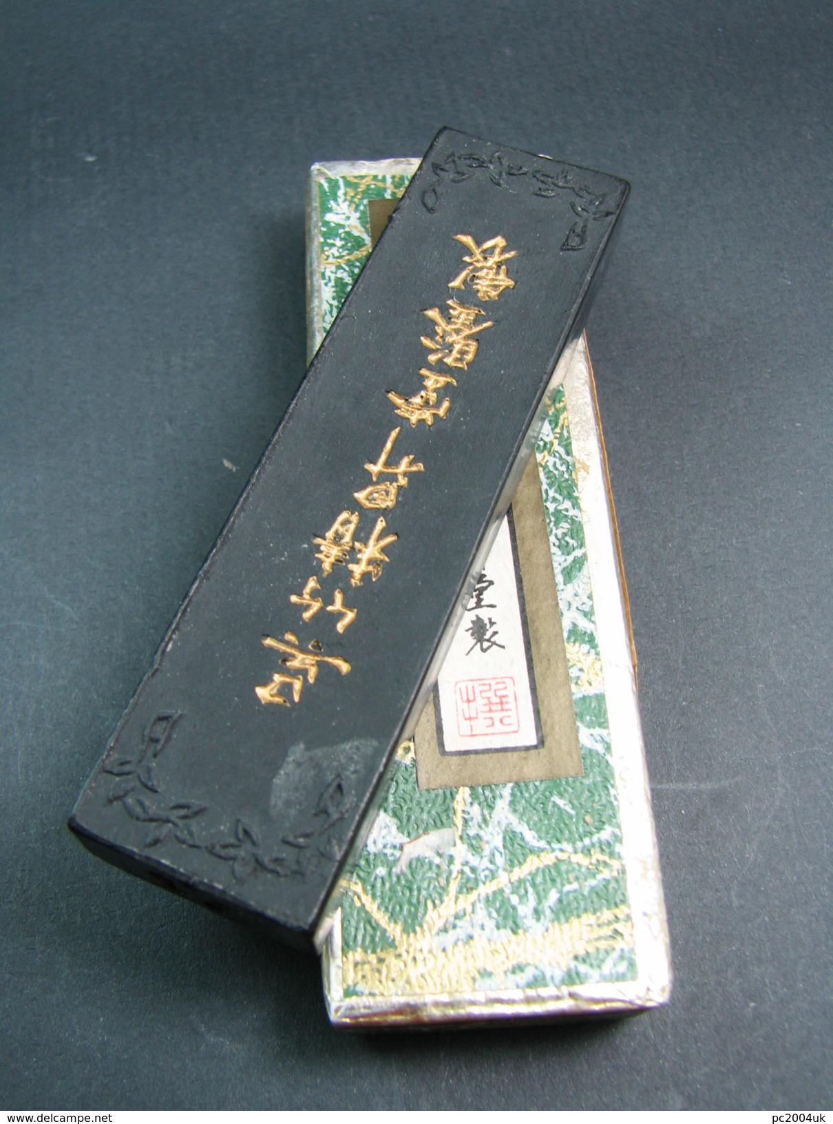 FREE SHIPPING. Four boxed and decorated vintage ink sticks - China/Japan - Circa 1960's.  FREE SHIPPING.