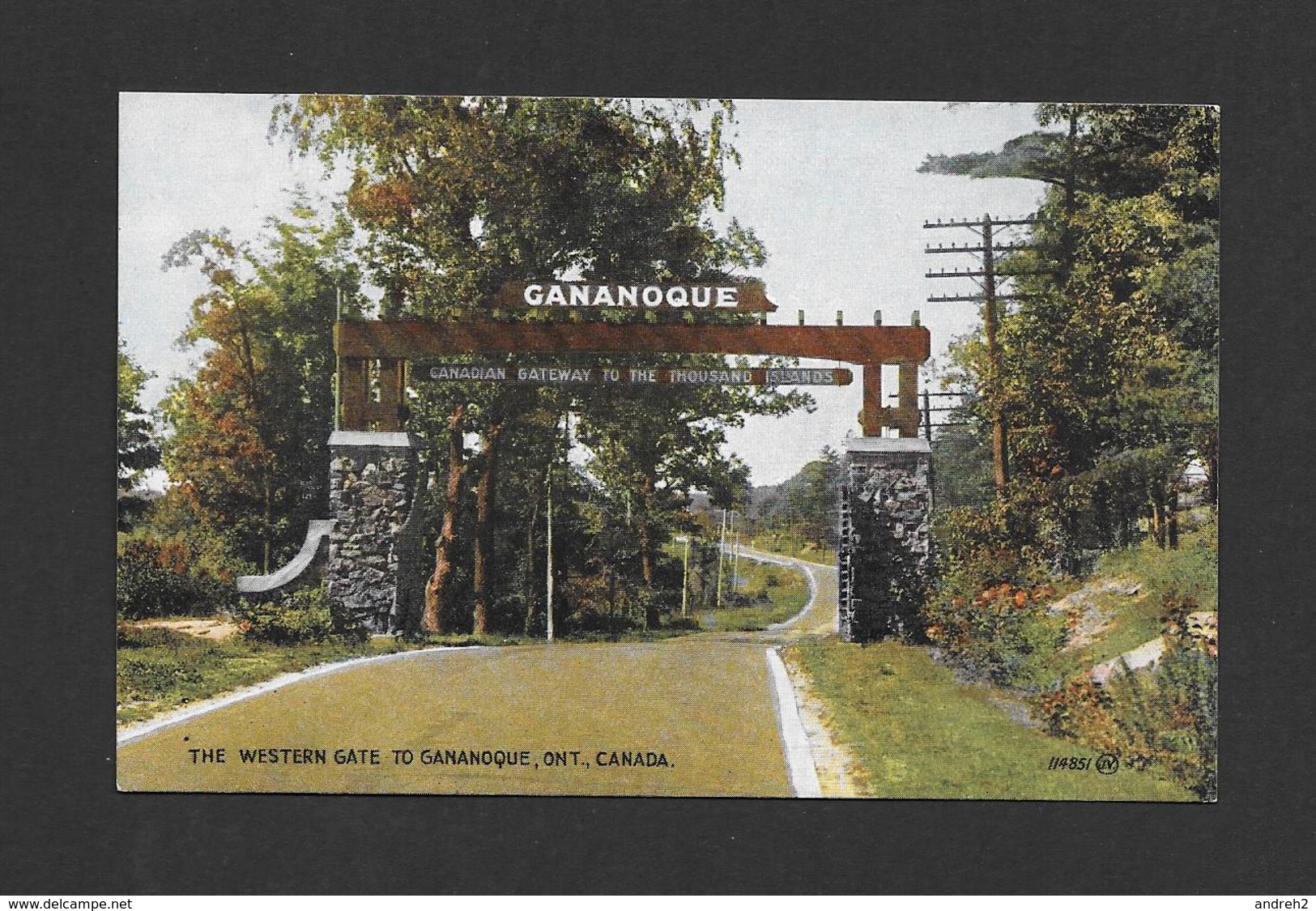 GANANOQUE - THOUSAND ISLANDS - ONTARIO - THE WESTERN GATE TO GANANOQUE - BY VALENTINE BLACK - Thousand Islands