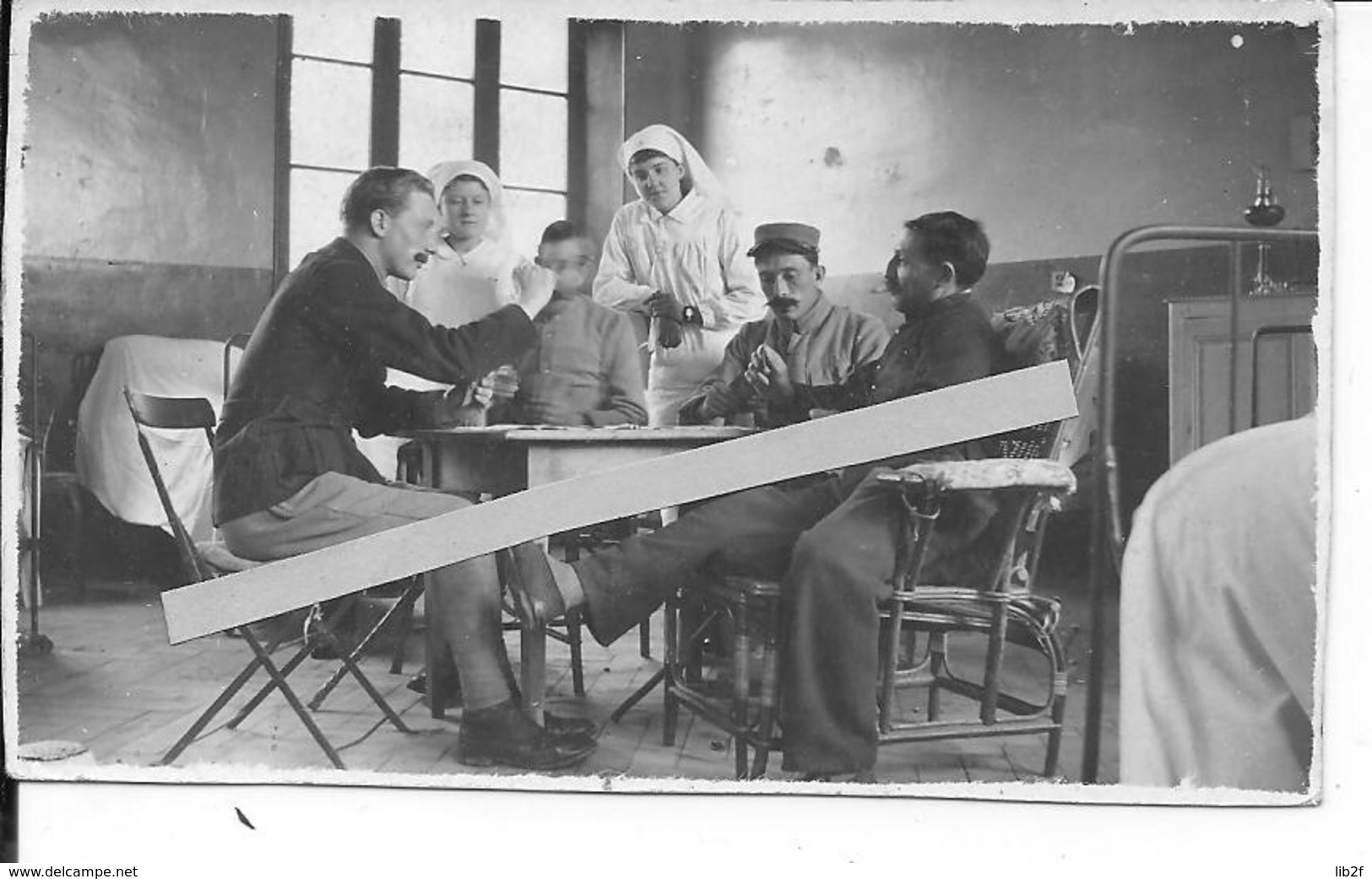 Soldats Français Et Infirmière Souvenir De La Fermeture De L'ambulance 205 De Dourdan 1 Photo 1914-1918 14-18 Ww1 - War, Military