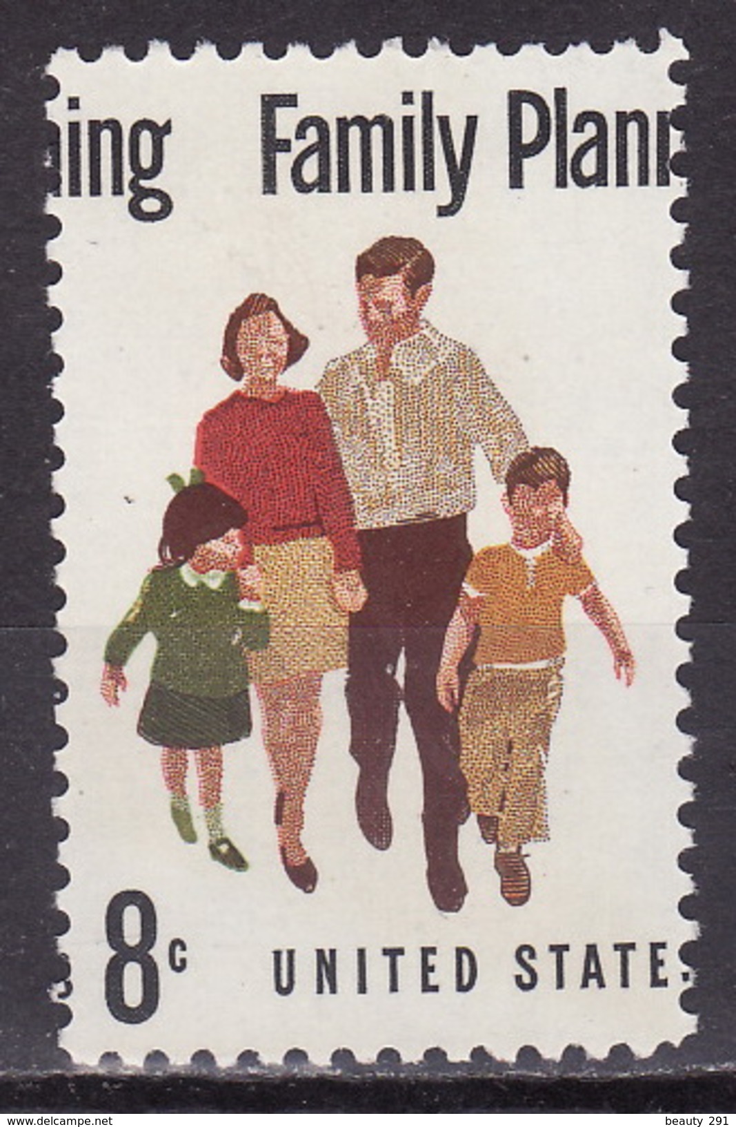 UNITED STATES/USA - 1972 FAMILY PLANNING  ERROR!!!   MOVED PERFORATION   MNH** - Errors, Freaks & Oddities (EFOs)