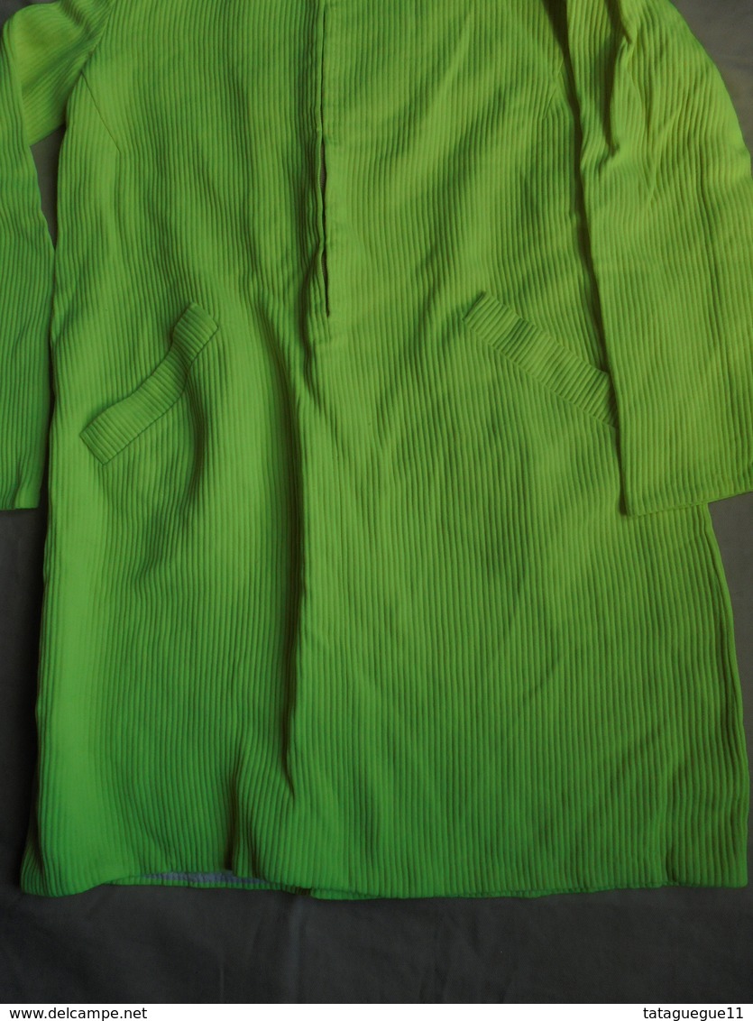 Vintage - Robe Fillette Vert Fluo Années 70 - 1940-1970