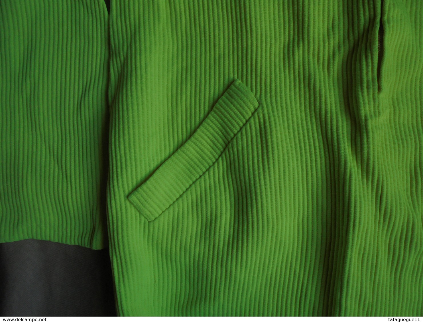 Vintage - Robe fillette vert fluo Années 70