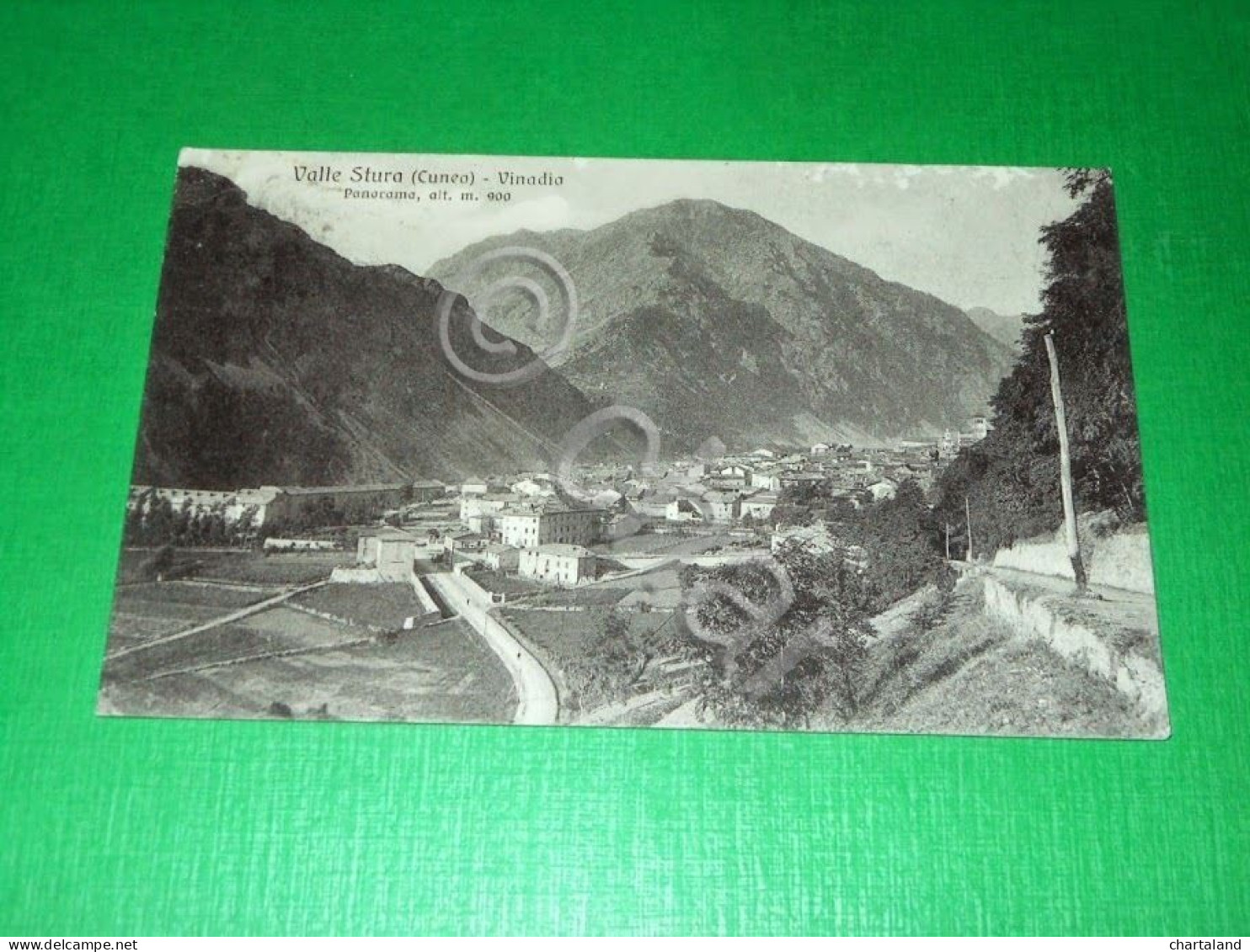 Cartolina Valle Stura ( Cuneo ) - Vinadio - Panorama 1912 - Cuneo