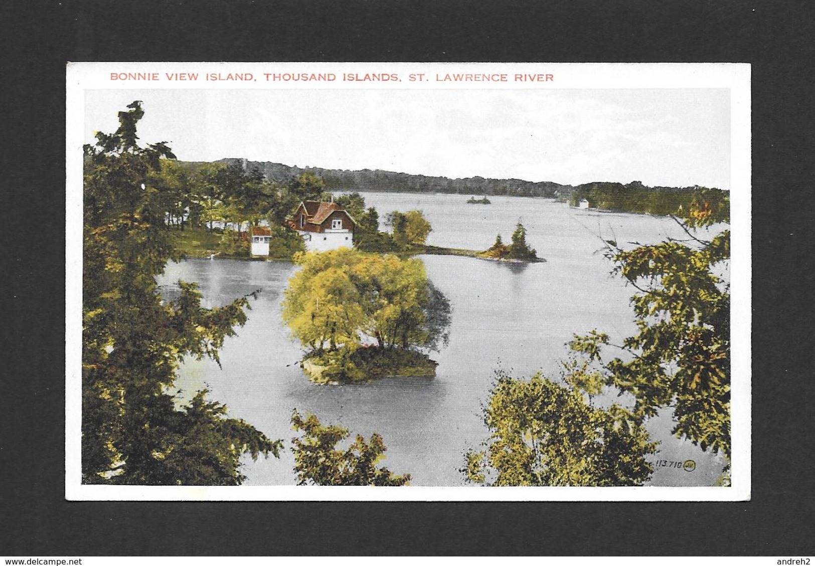BONNIE VIEW ISLAND - THOUSAND ISLANDS - ONTARIO - ST LAWRENCE RIVER - BY VALENTINE BLACK - Thousand Islands