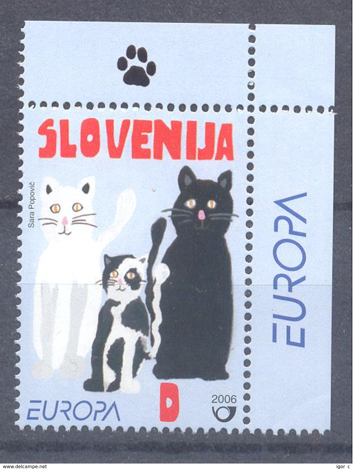 Slowenien Slovenia 2006 MINT MNH **: Europa Cept: Cats Katze Chat Gatto Gato; Integration Of Immigrants - Otros & Sin Clasificación