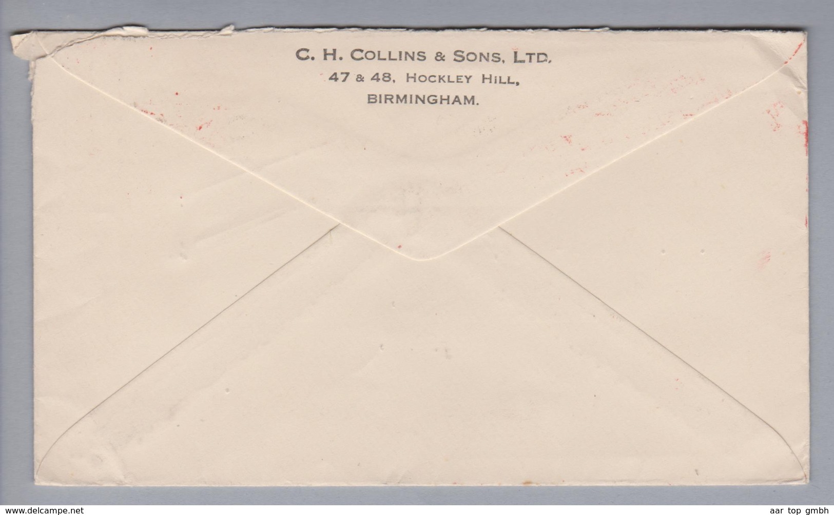Motiv Schmuck Brief Von GB Birmingham 1928-11-15 Firmen-Freistempel Lion Brand Gents Jewellery - Non Classés