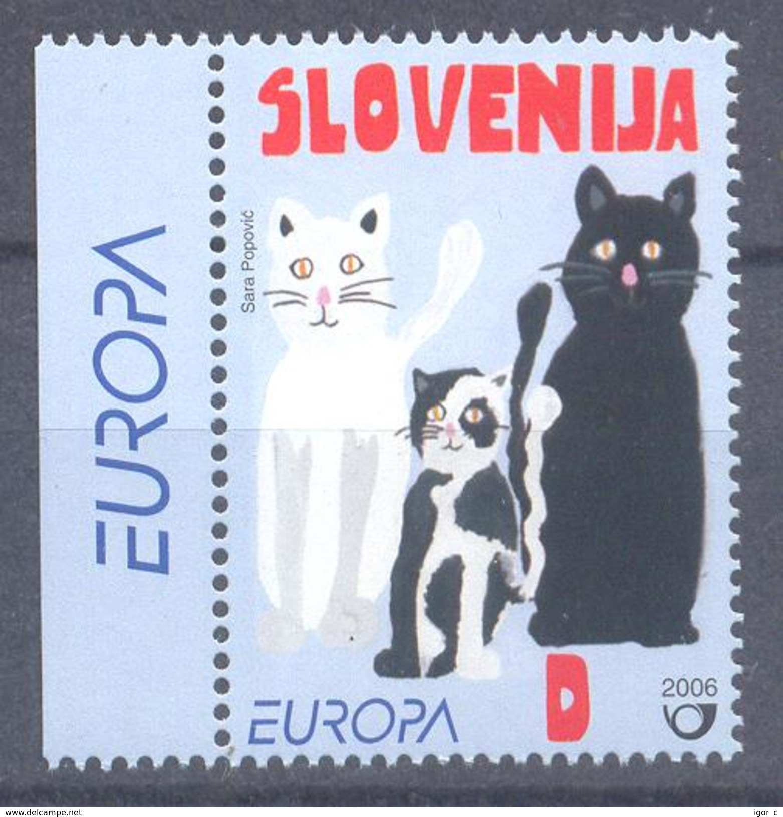 Slowenien Slovenia 2006 MINT MNH **: Europa Cept: Cats Katze Chat Gatto Gato; Integration Of Immigrants - Altri & Non Classificati