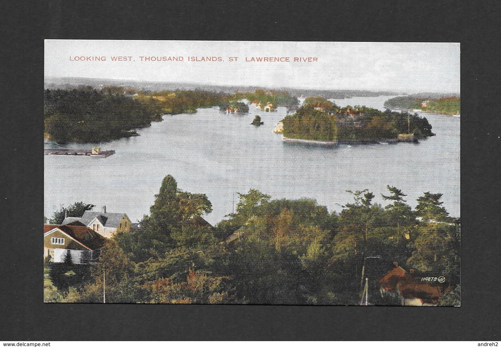 LOOKING WEST - THOUSAND ISLANDS - ONTARIO - ST LAWRENCE RIVER - BY VALENTINE BLACK - Thousand Islands