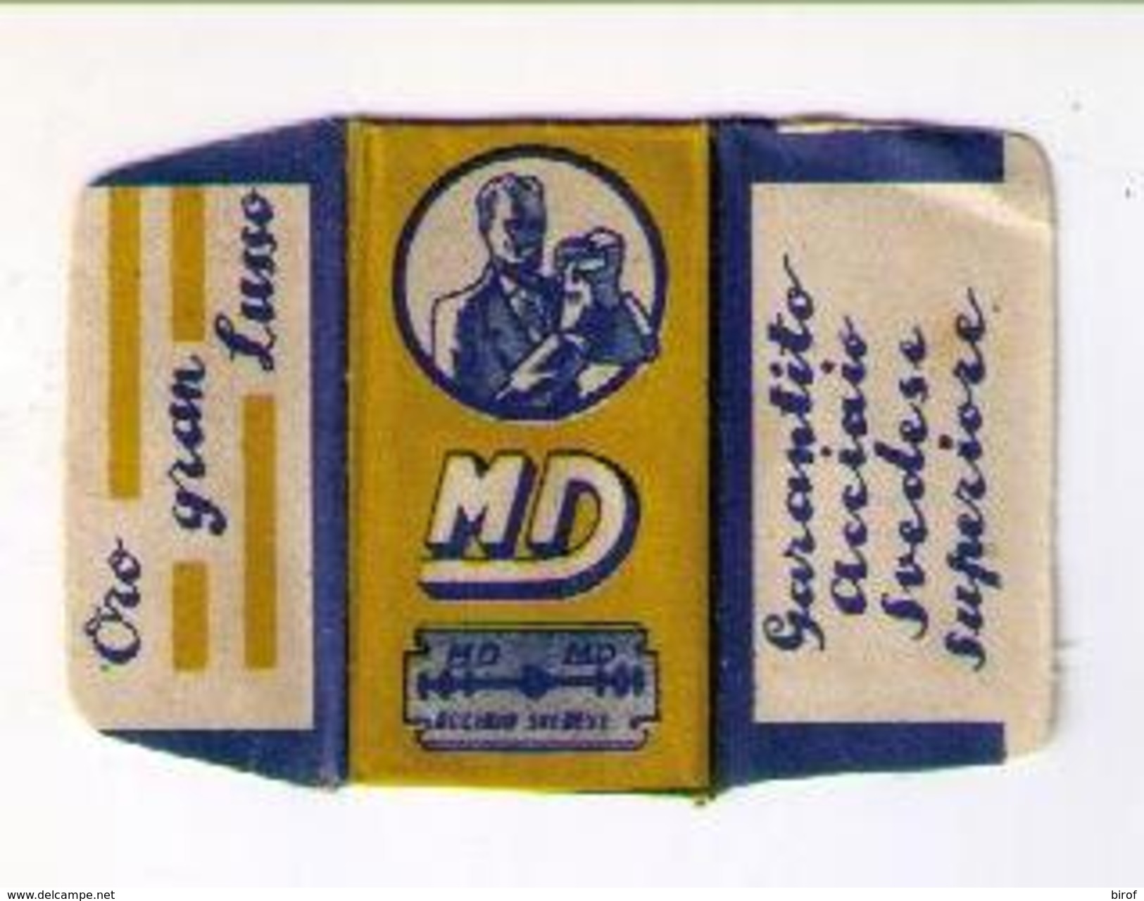 LAMETTA DA BARBA - MD COLORE GIALLO 1938/1940  R - Razor Blades