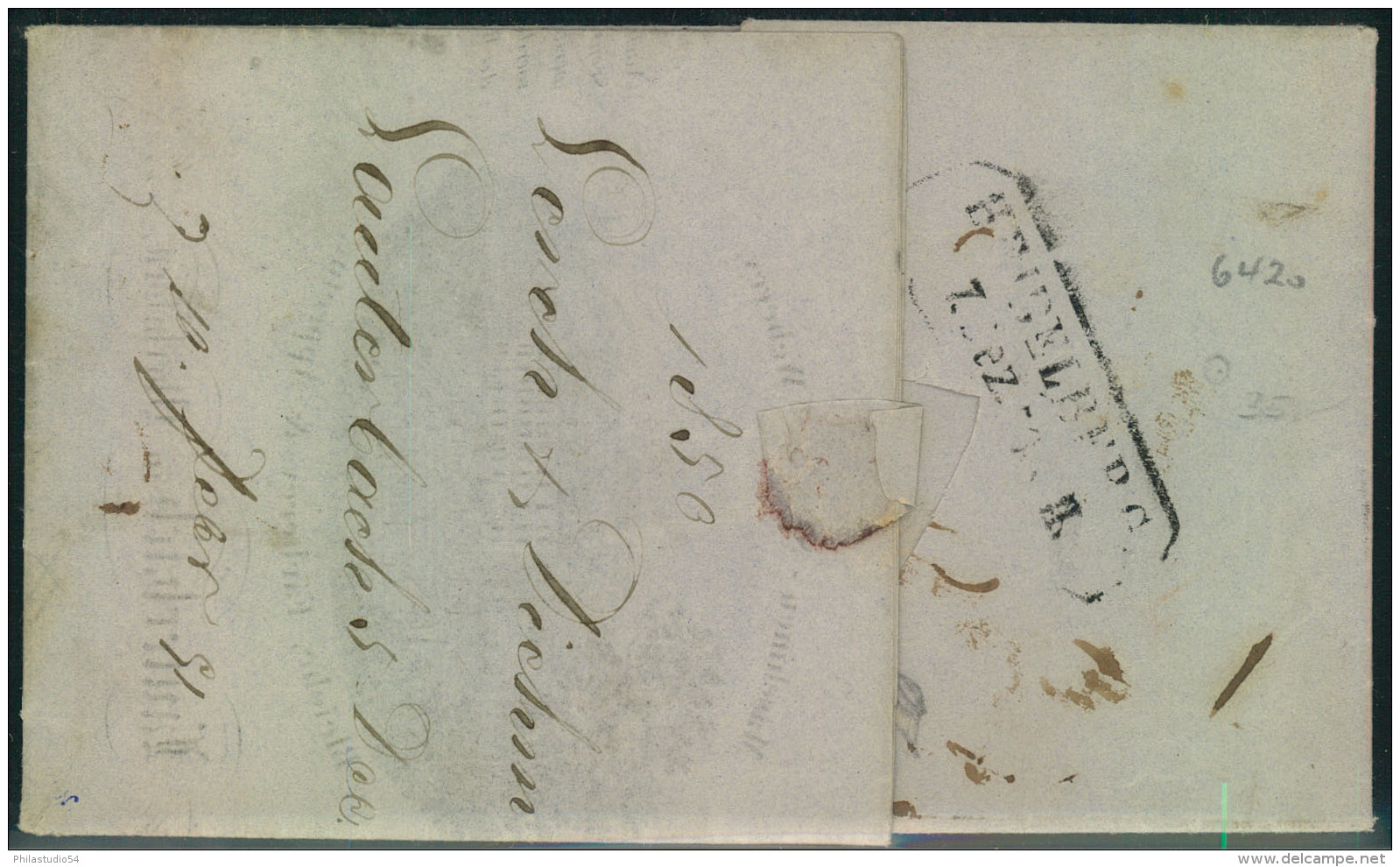 1850, LAUTERBACH, Faltbrief Nach Heidelberg. - Préphilatélie