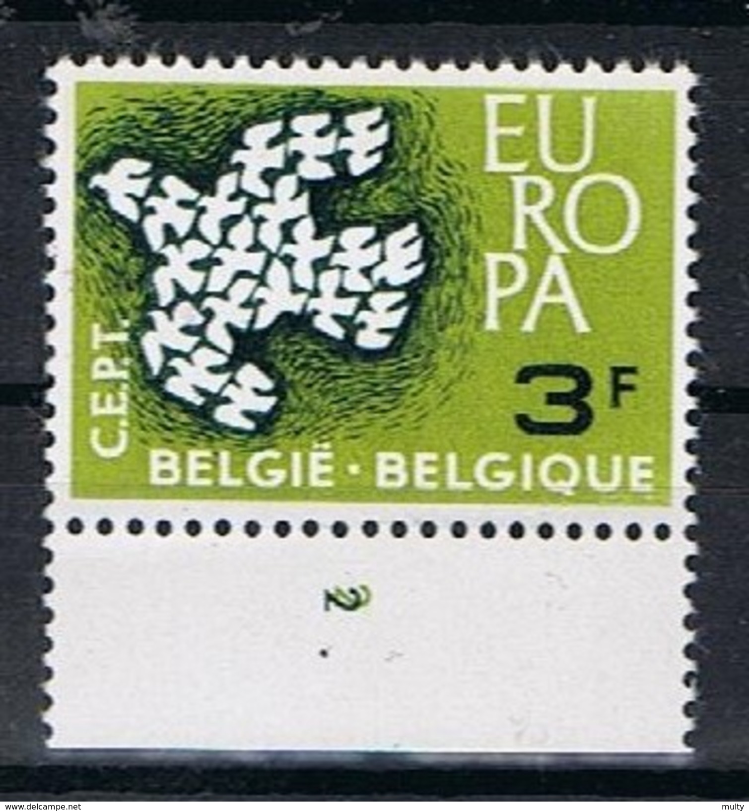 Belgie OCB 1193 (**) Met Plaatnummer 2. - 1961-1970