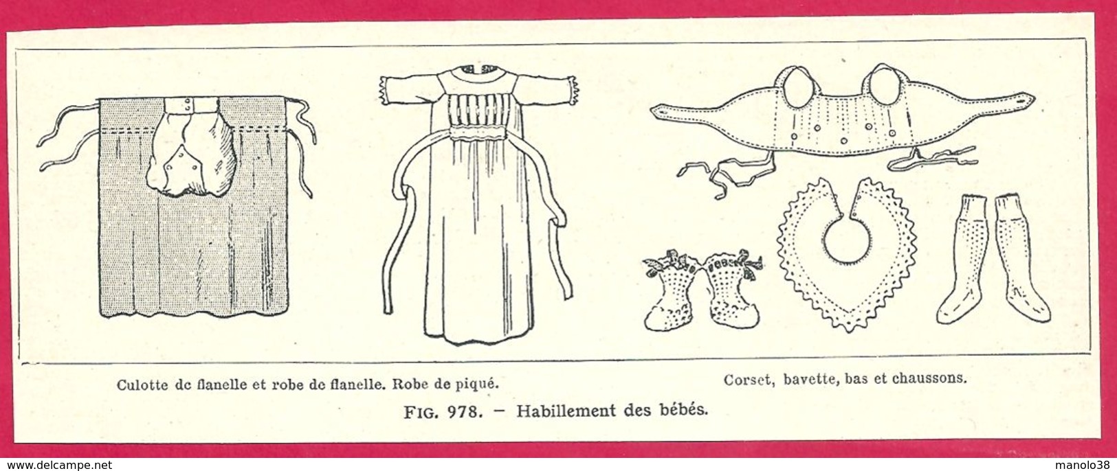 Habillement Des Bébés Larousse Médical 1929 - Unclassified