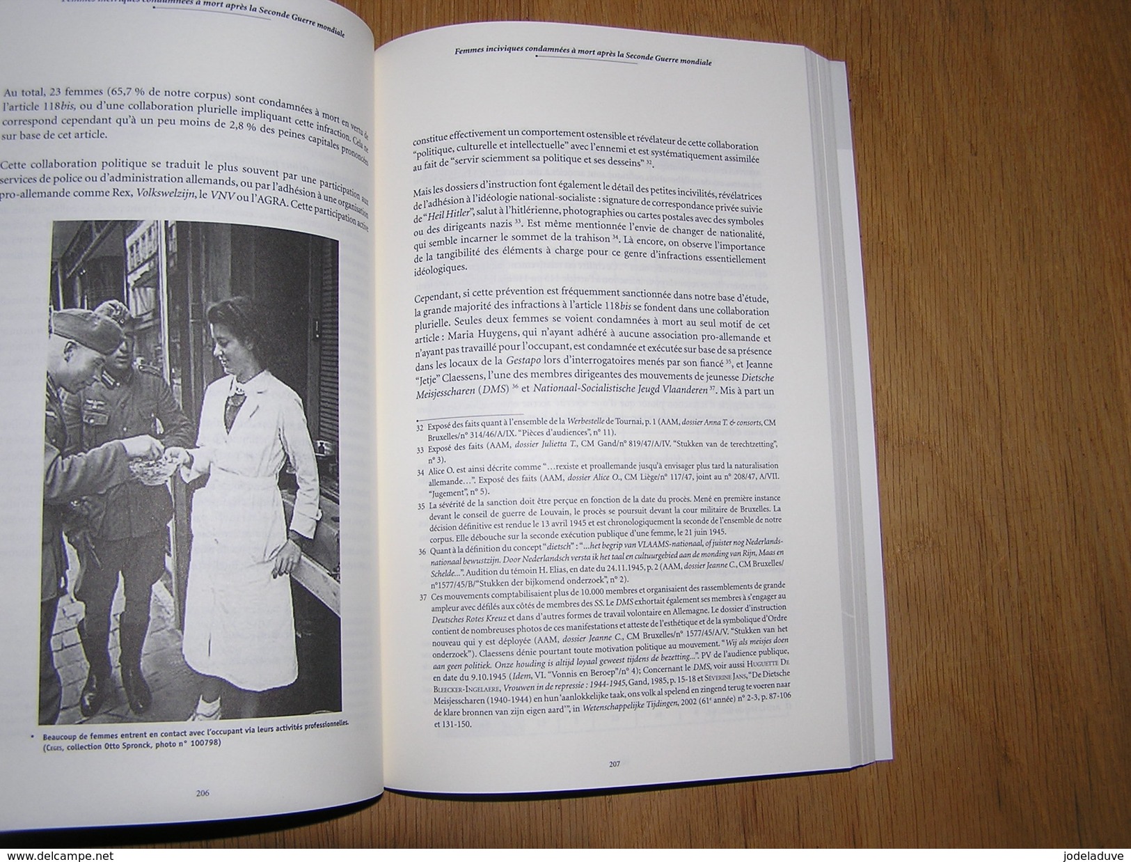 CAHIERS D' HISTOIRE BIJDRAGEN GESCHIEDENIS N° 20 14 18 Conseil de Guerre 40 45 Collaboration Femmes Condamnées Juifs