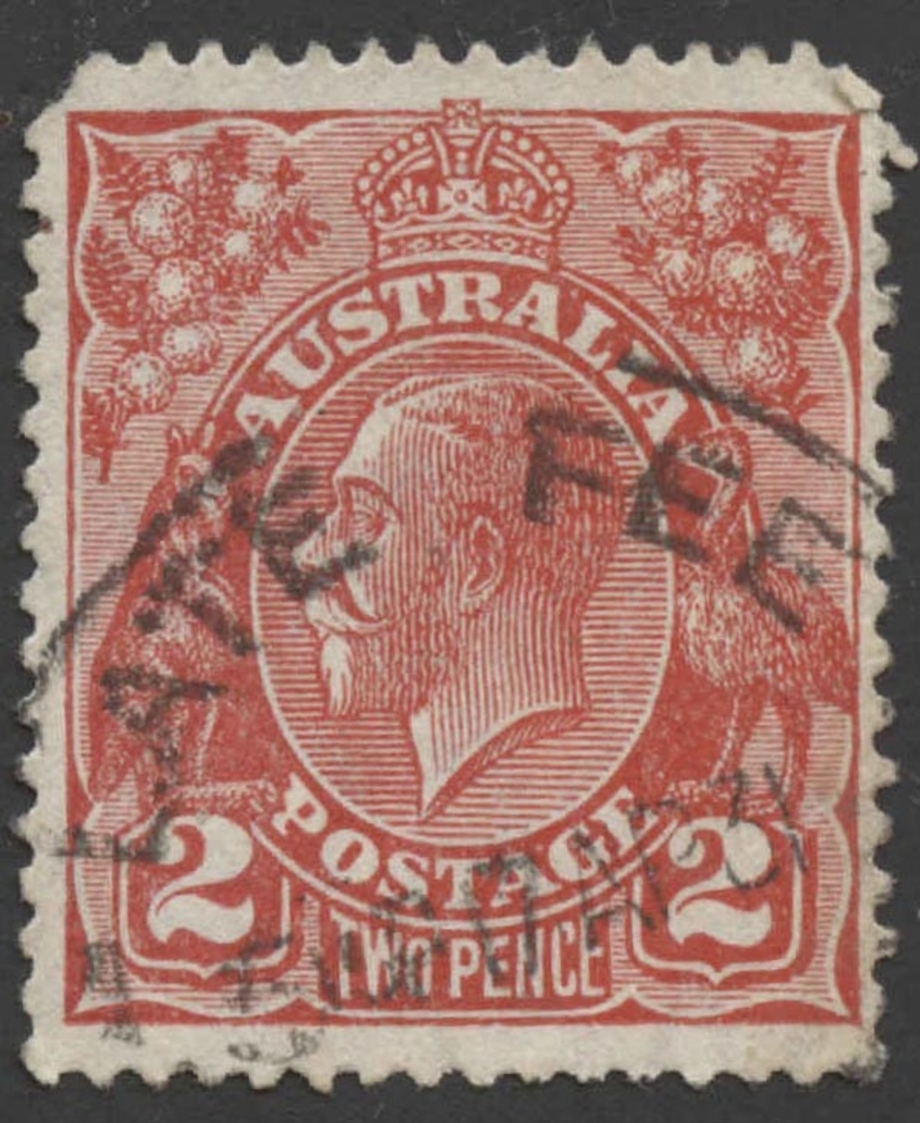 Australia Scott #  71. 2p Red (1930) King George V, Used - Used Stamps