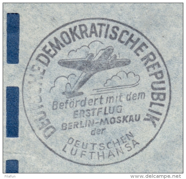 Deutschland / DDR / USSR - 1956 - Lufthansa Erstflug Berlin - Moskau - Brieven En Documenten