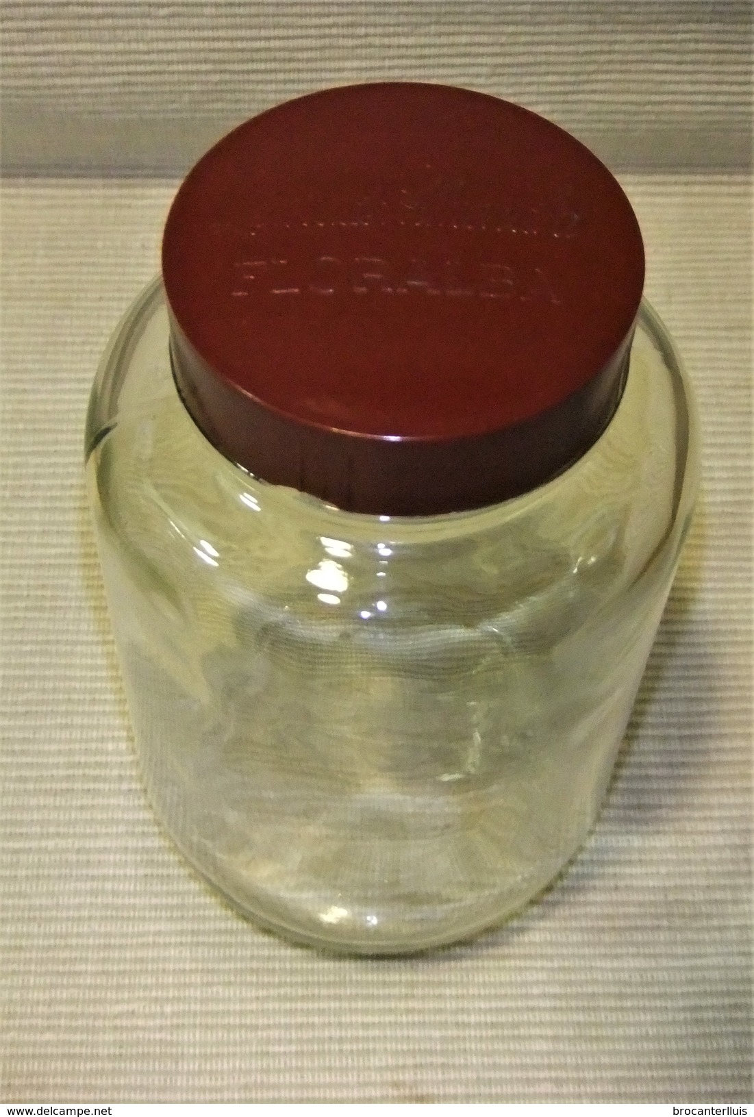 ANTIGUO BOTE DE CRISTAL DE LECHE DE ALMENDRA FLORALBA - Otros & Sin Clasificación