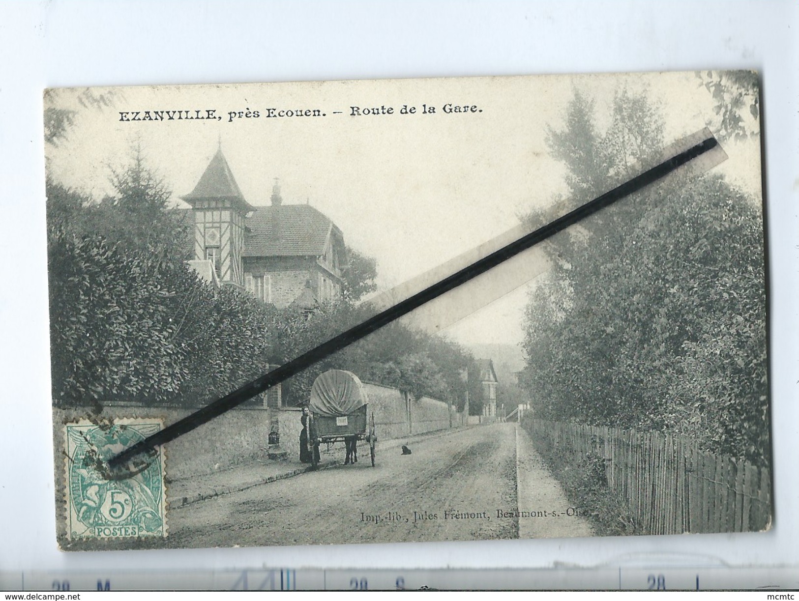 CPA -   Ezanville  , Près Ecouen  - Route De La Gare - Ezanville