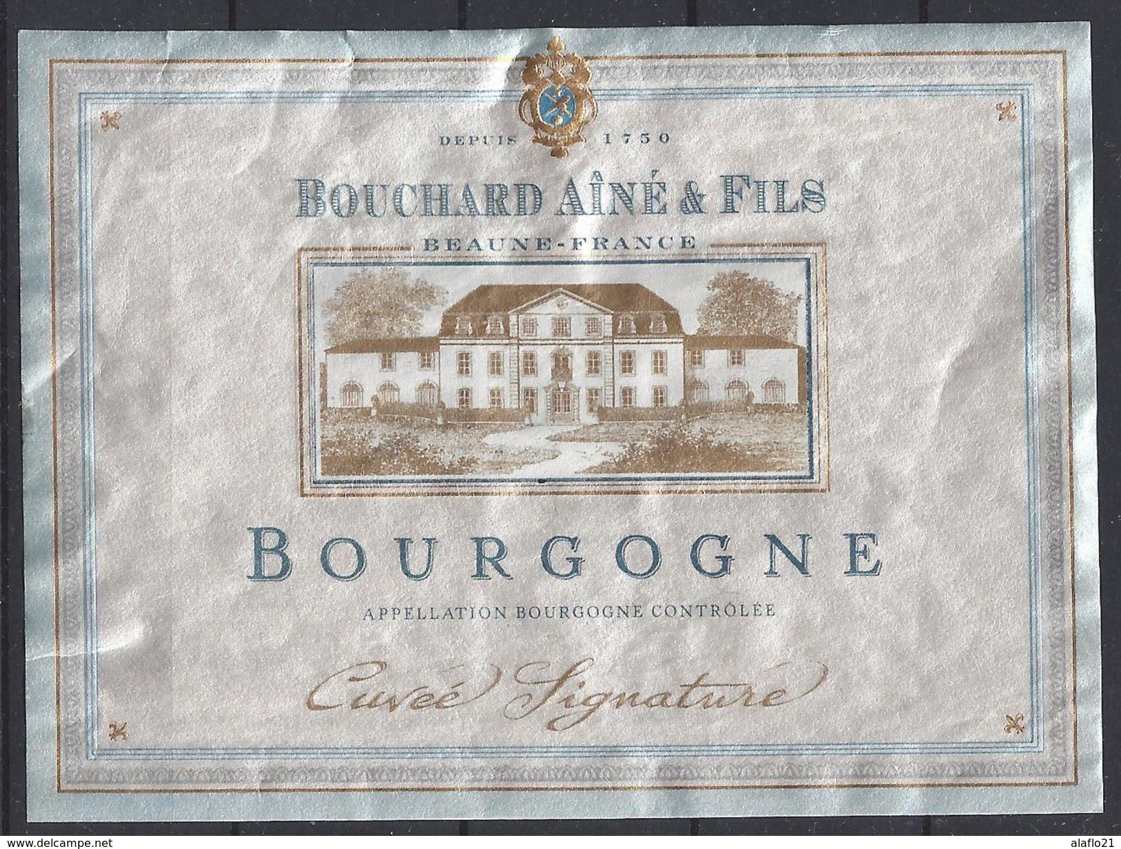 ETIQUETTE BOURGOGNE Cuvée Signature - Bouchard Ainé à Beaune - Bourgogne