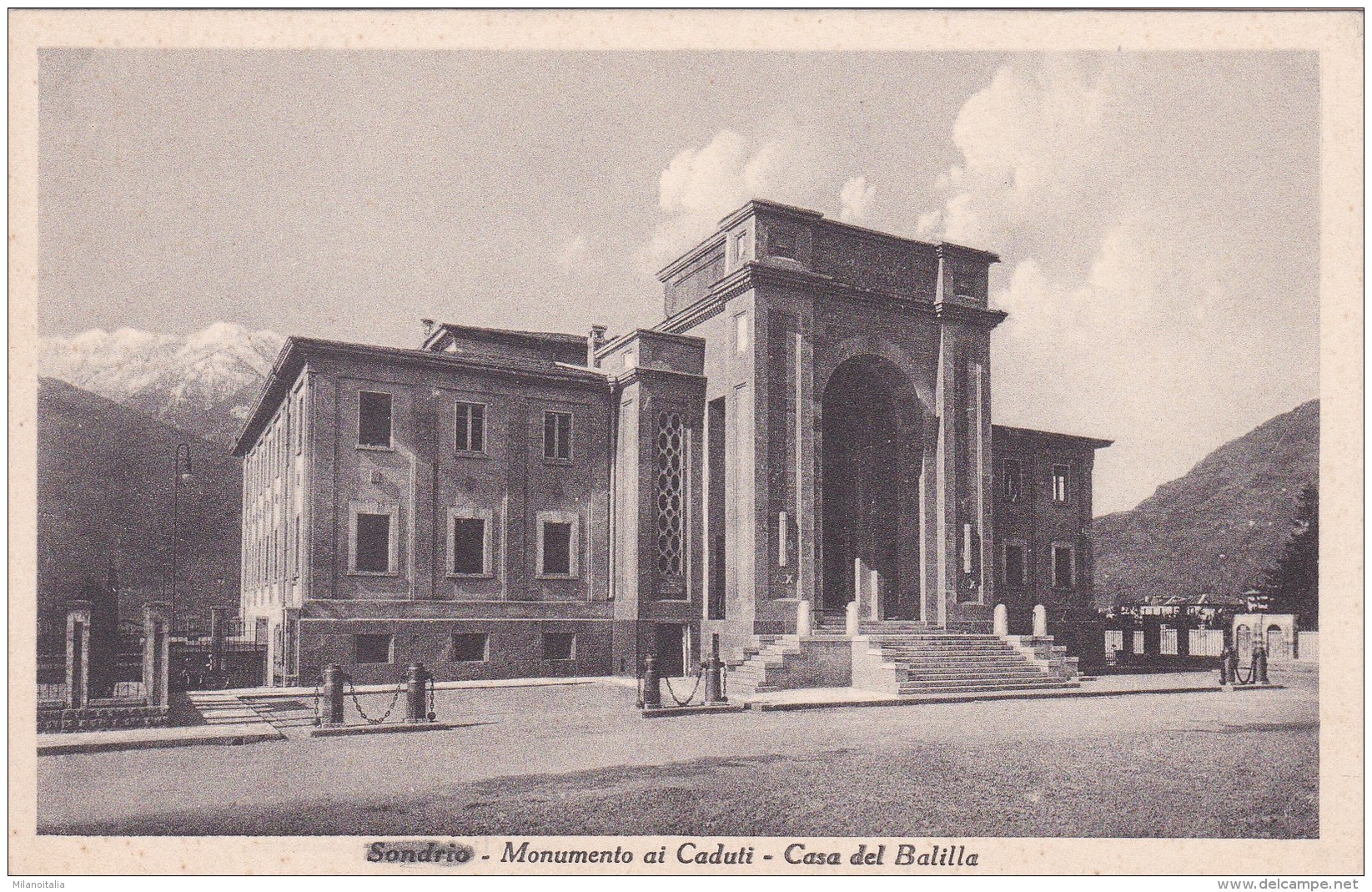 Sondrio - Monumento Ai Caduti - Casa Del Balilla * 29. 11. 1943 - Sondrio