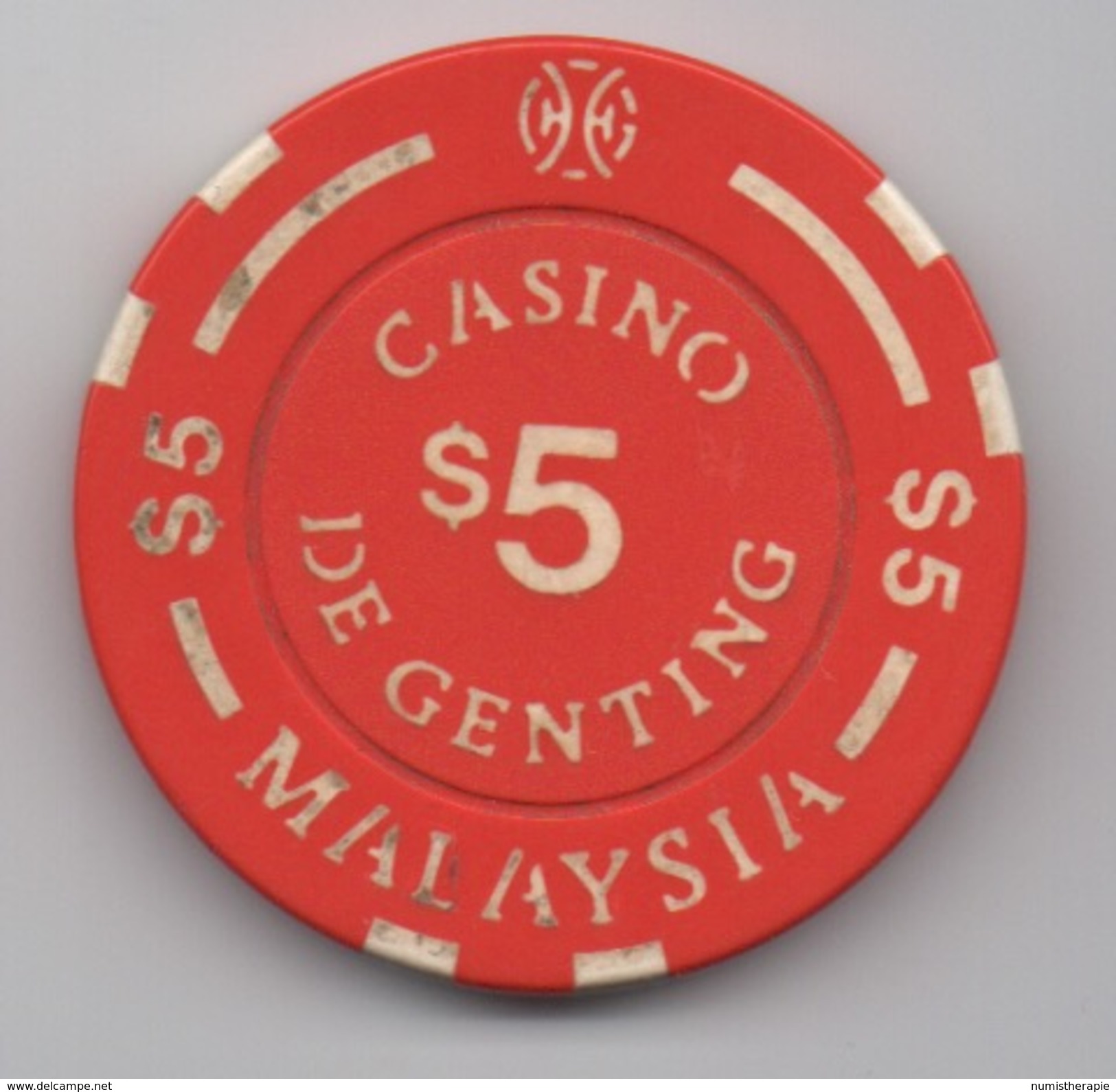 Jeton De Casino : Casino De Genting $5 Malaysia : Malaisie - Casino