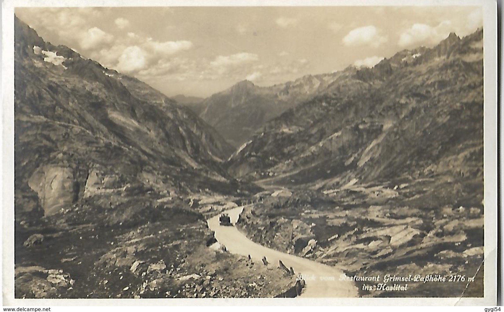 Blick Vom Restaurant Grimsel-Paßhöhe 2176 M  Ins Haslital - Autres & Non Classés