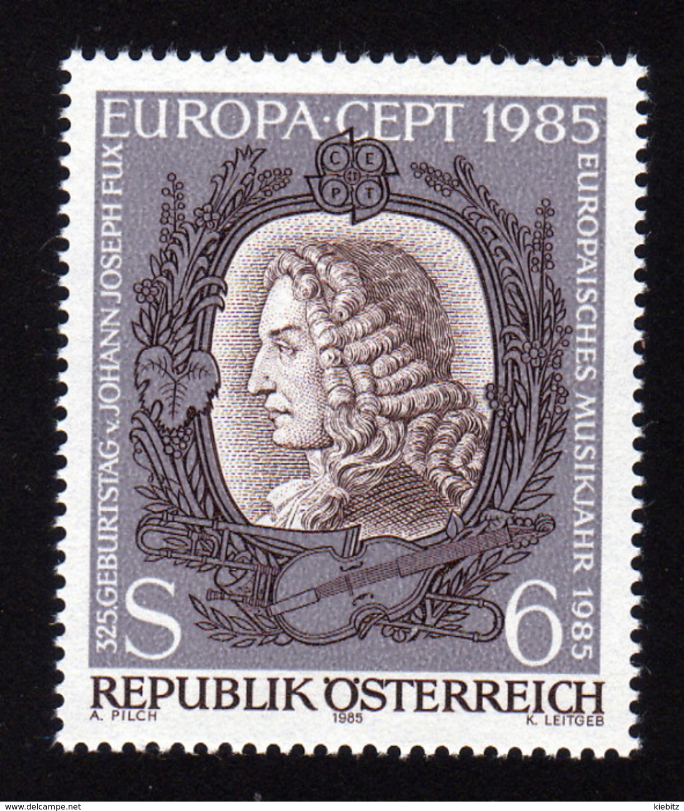 ÖSTERREICH 1985 ** Johann Joseph Fux / Komponist, Composer / Europa CEPT - MNH - Musik