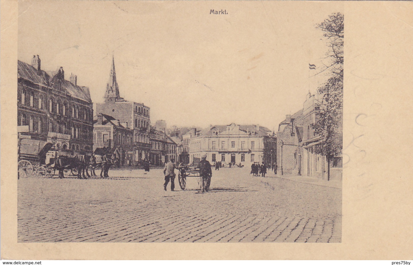 Caudry Marktplatz  Carte Allemande - Caudry