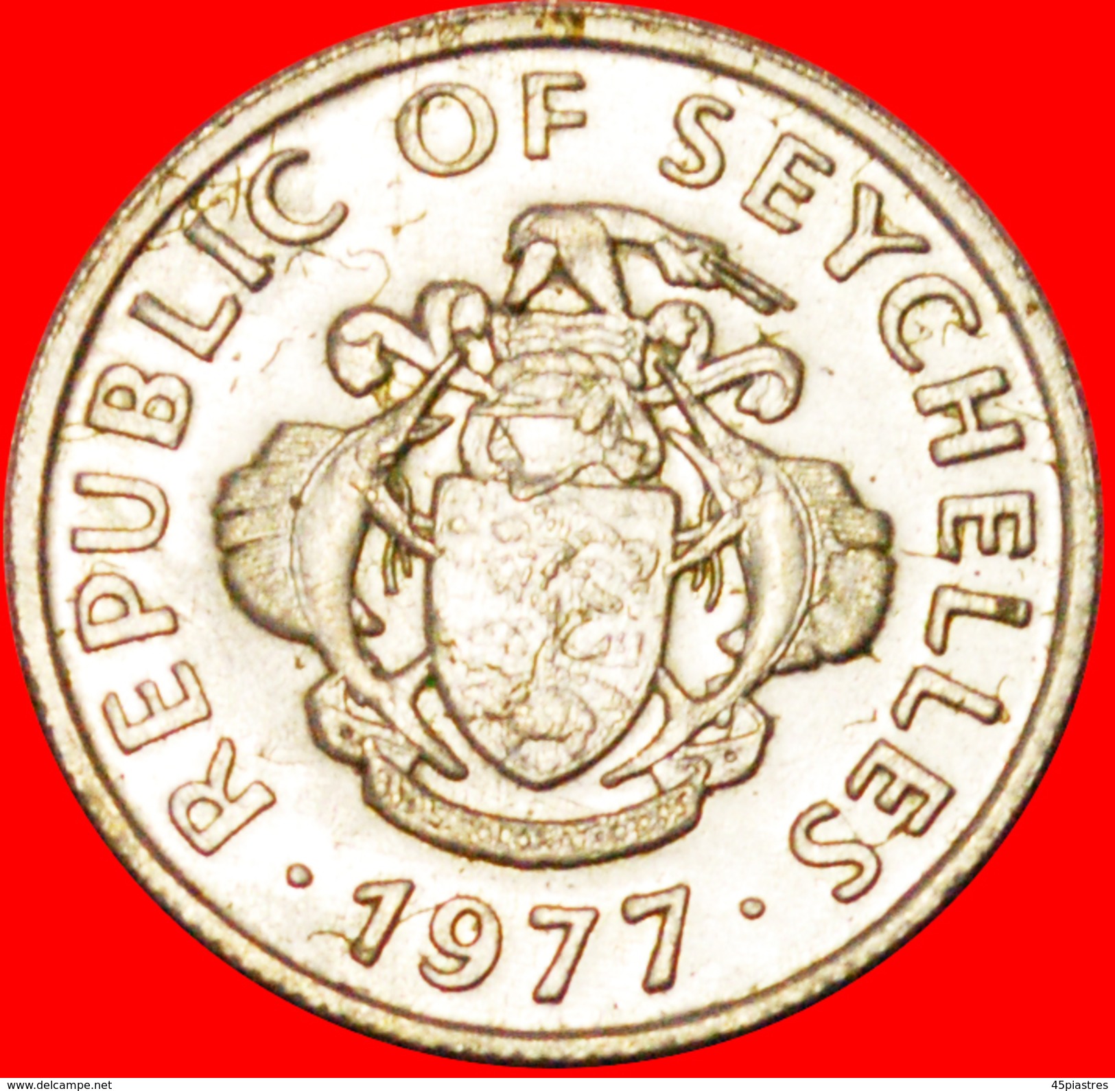 § GREAT BRITAIN: SEYCHELLES &#x2605; 25 CENTS 1977! LOW START&#x2605; NO RESERVE! - Seychelles