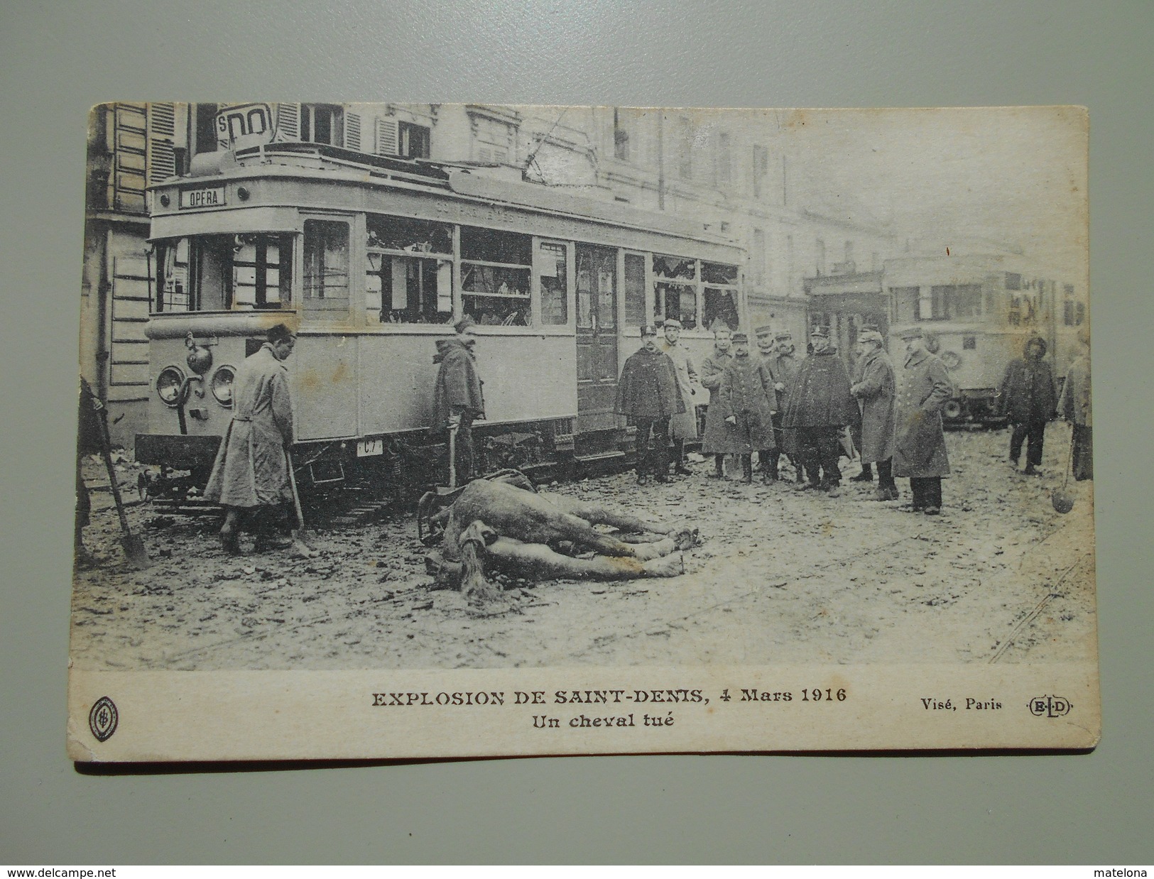 SEINE SAINT DENIS EXPLOSION DE SAINT DENIS 4 MARS 1916 UN CHEVAL TUE - Saint Denis