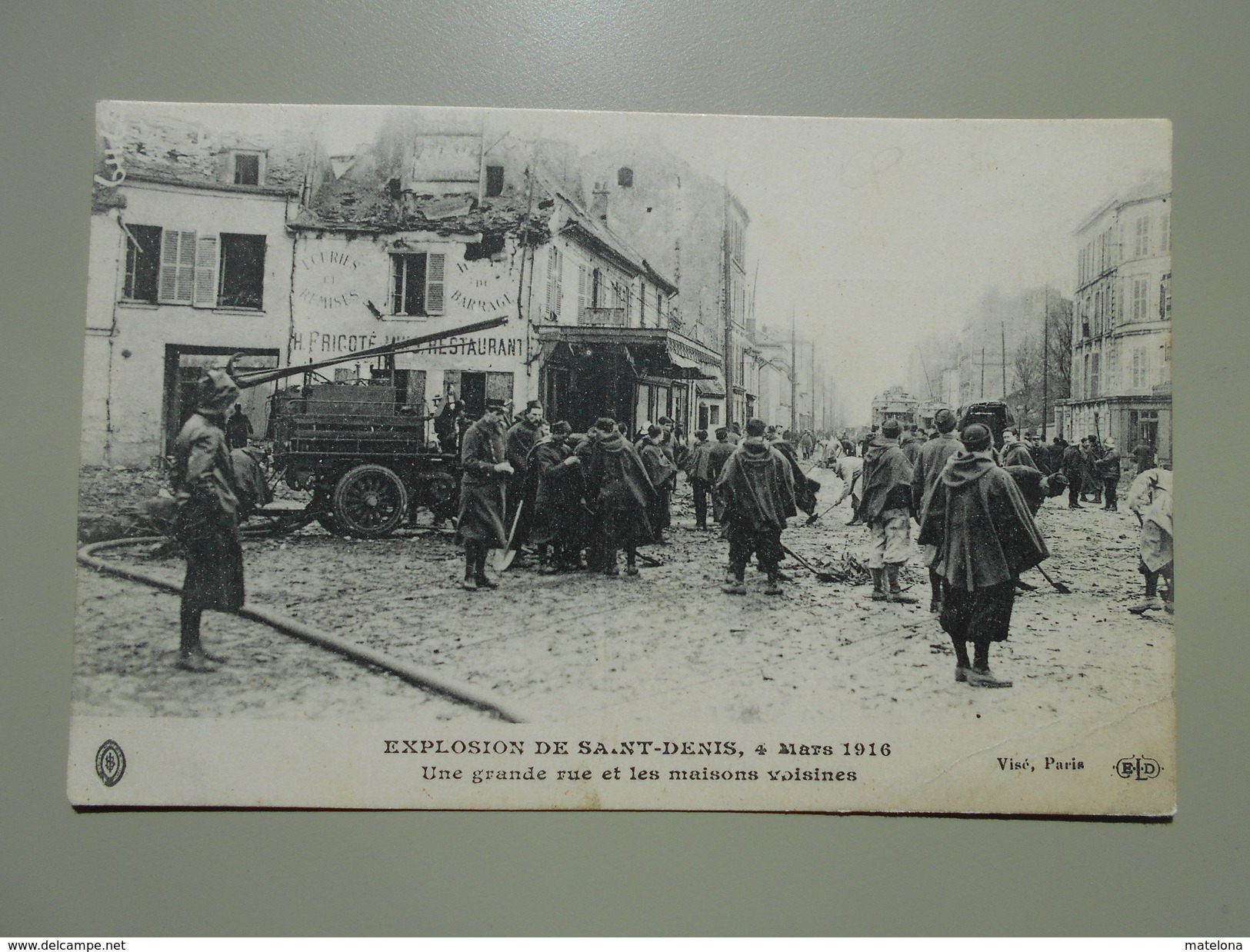 SEINE SAINT DENIS EXPLOSION DE SAINT DENIS 4 MARS 1916 UNE GRANDE RUE ET LES MAISONS VOISINES - Saint Denis