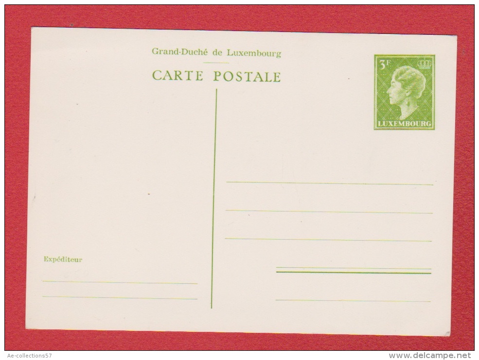 Luxembourg  --  Entier Postal  --  3 F   --  Vierge - Ganzsachen