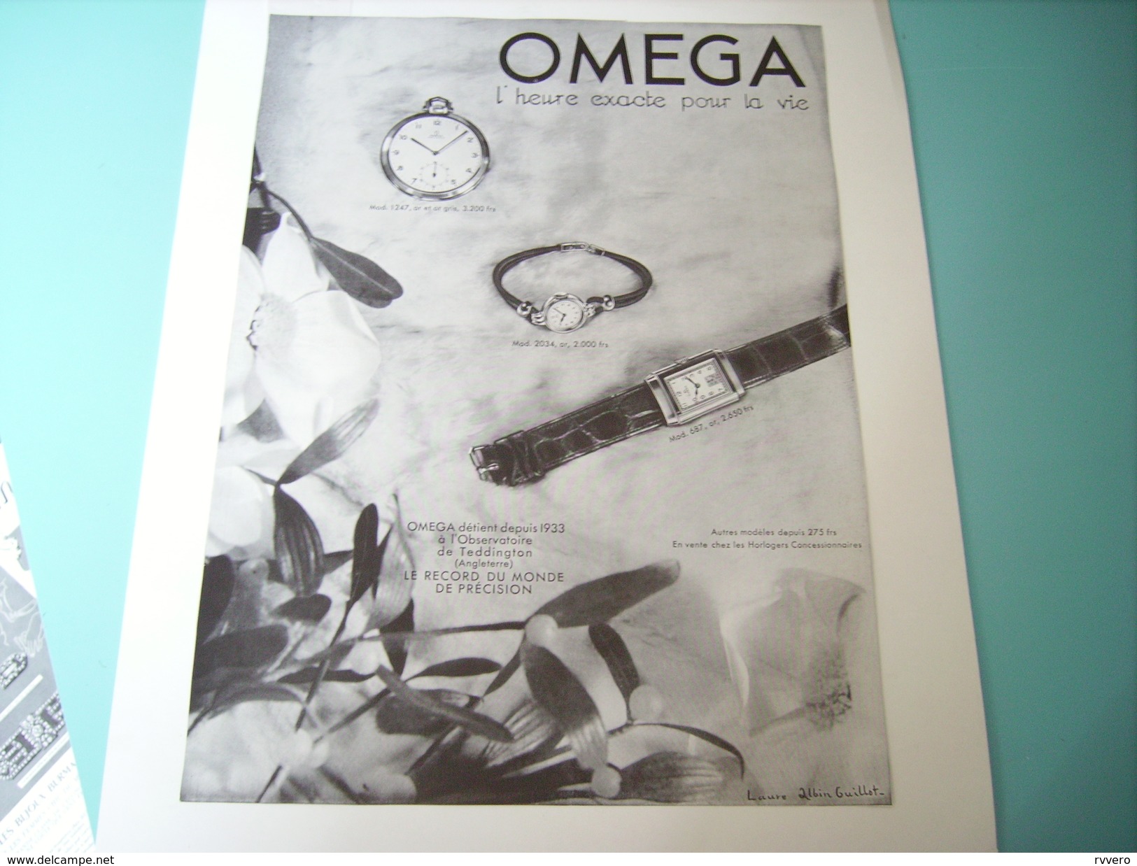 ANCIENNE PUBLICITE MONTRE OMEGA 1937 - Autres & Non Classés