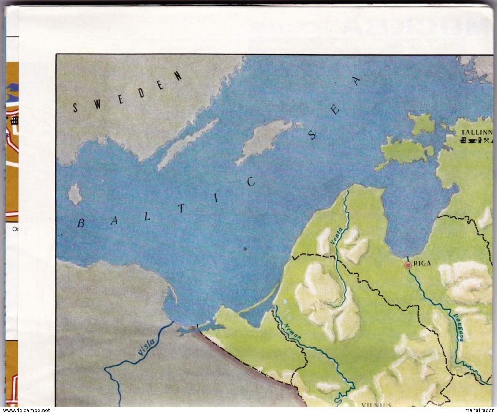 Scheme Of Automobile Tours In USSR -  Vintage Soviet Intourist Map In German English French Unfolds Into A Single Sheet - Roadmaps