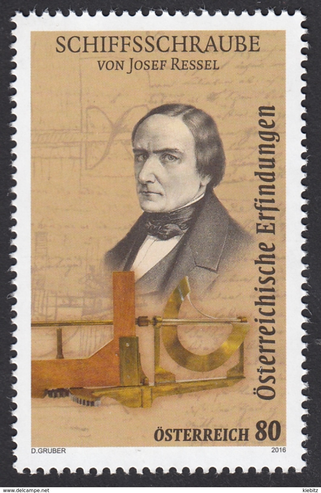 ÖSTERREICH 2016 ** Schiffsschraube Von Josef RESSEL, Erfinder - MNH - Schiffe