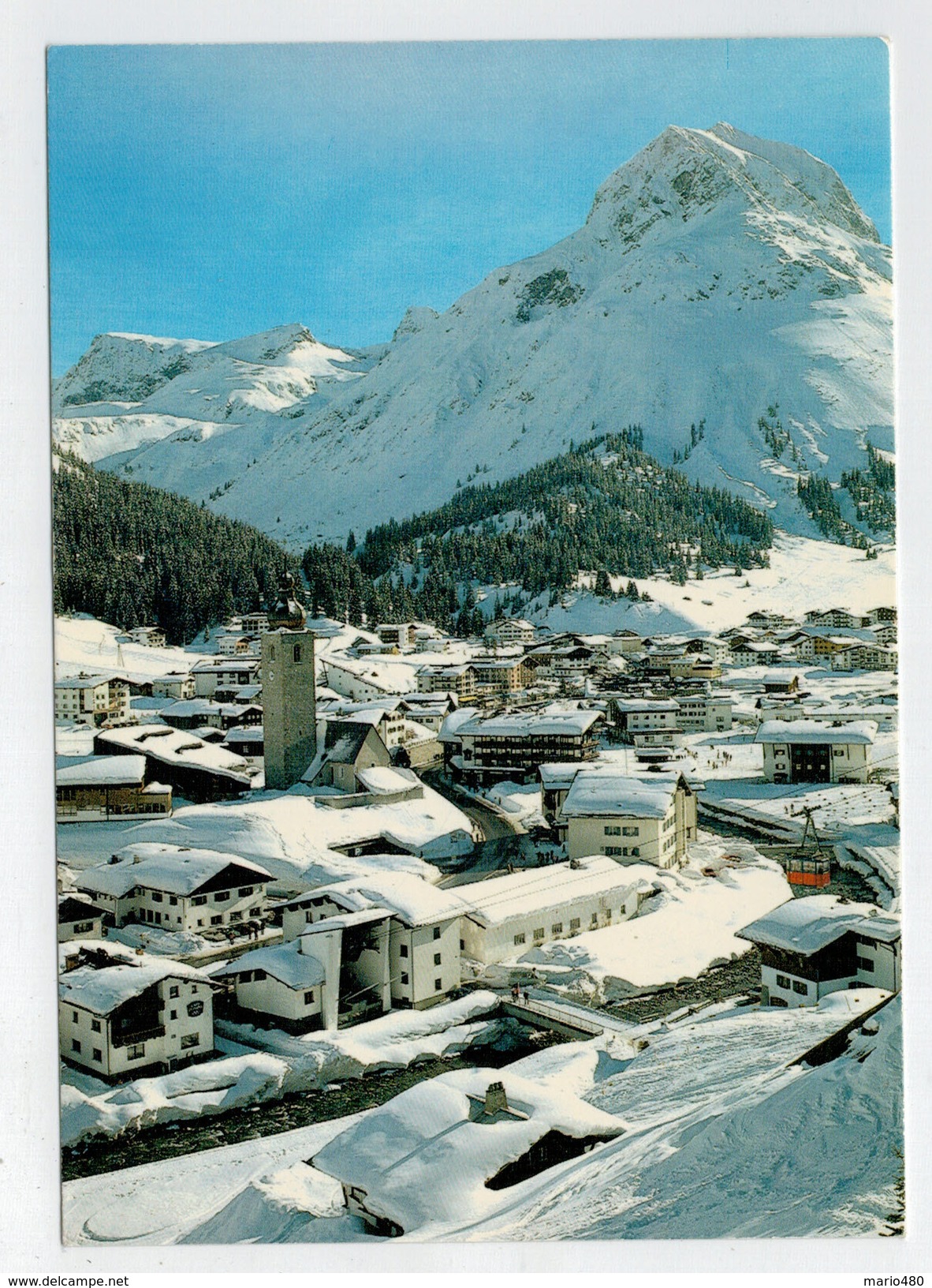 LECH  MIT  OMESBERG  AM ARLBERG     (FLAMME)        2 SCAN   (VIAGGIATA) - Lech