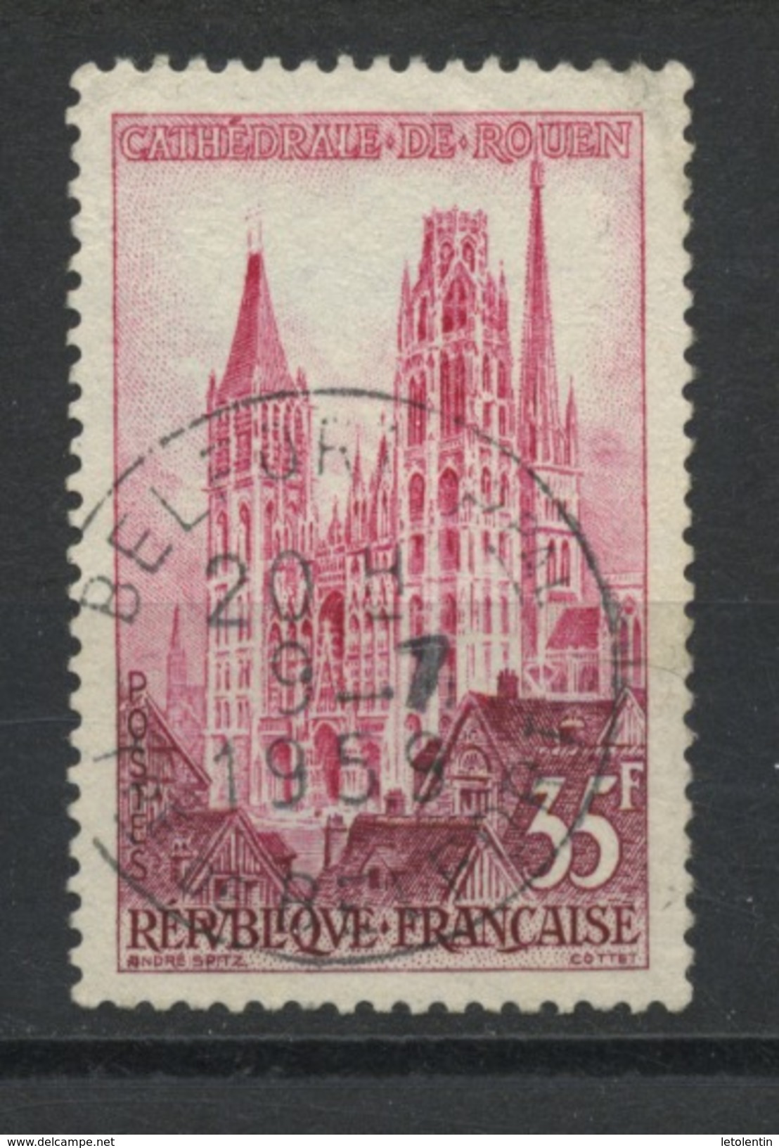 FRANCE -  ROUEN - N° Yvert 1129 Belle Obliteration Ronde Propre De "BELFORT RP" De 1959 - Oblitérés