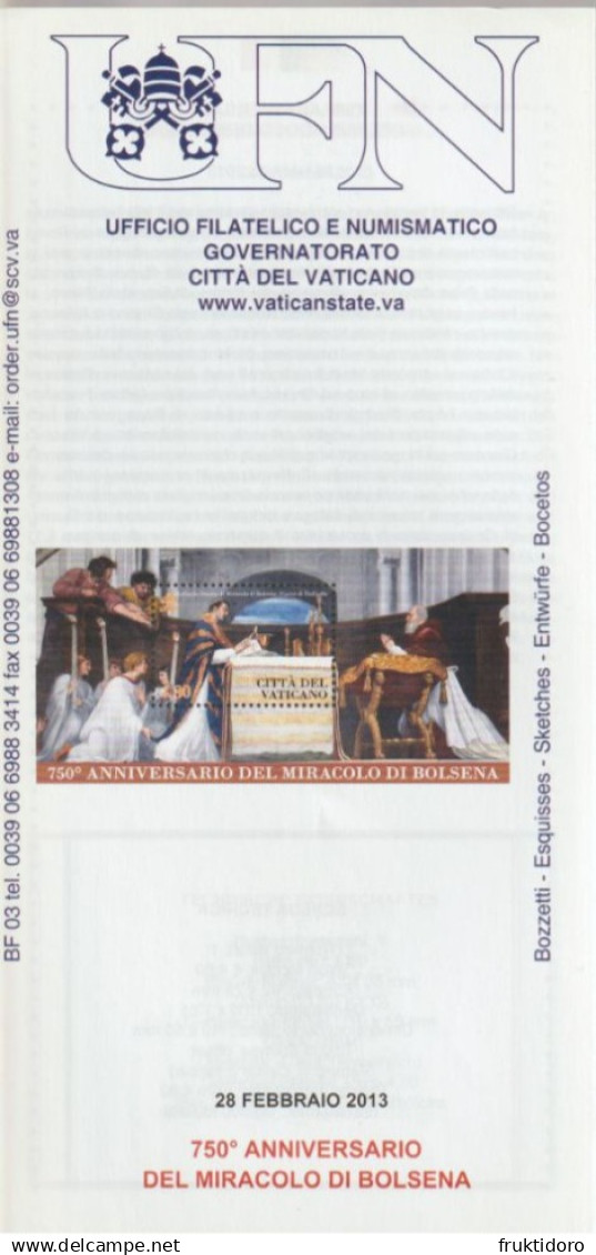 Vatican City Brochures Issues In 2013 Europa: Postal Vehicles - Edict Of Milan - Pope Benedict XVI - Collections