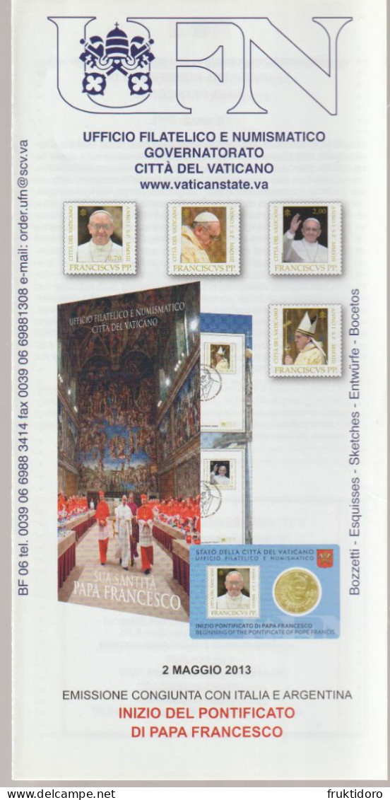 Vatican City Brochures Issues In 2013 Europa: Postal Vehicles - Edict Of Milan - Pope Benedict XVI - Collections