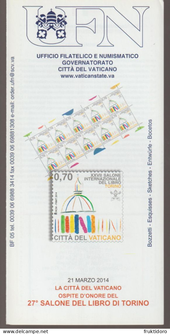 Vatican City Brochures Issues In 2014 - Bramante - Shakespeare - Michelangelo - Christmas - Berlin Wall - Pope Paul VI - Collections