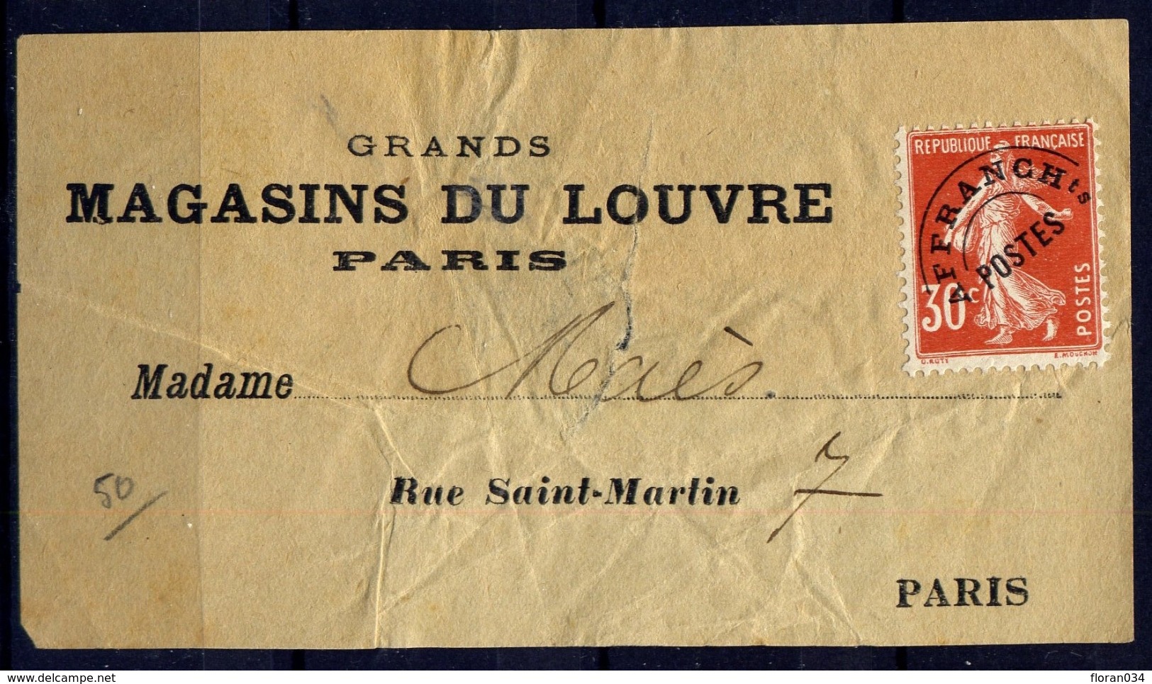 France Préo N° 58 S/étiquette Du Louvre - Cote 70 Euros - TB Qualité - 1893-1947