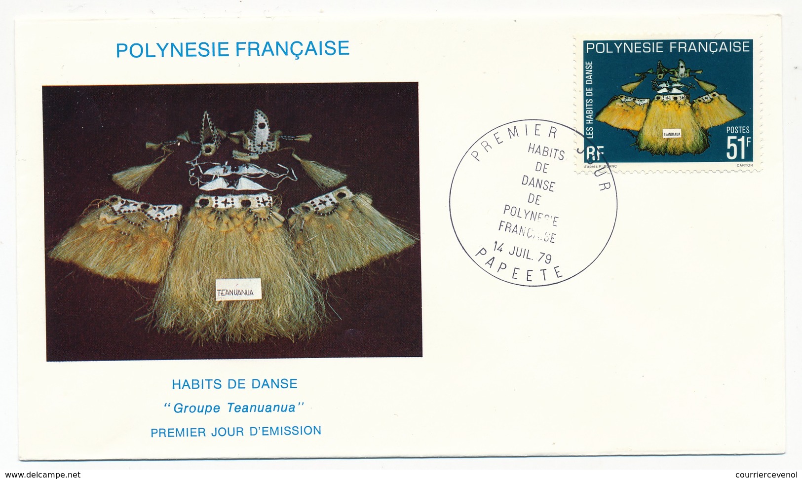 POLYNESIE FRANCAISE - FDC - Habits De Danse De Polynésie - Papeete - Juillet 1979 - FDC