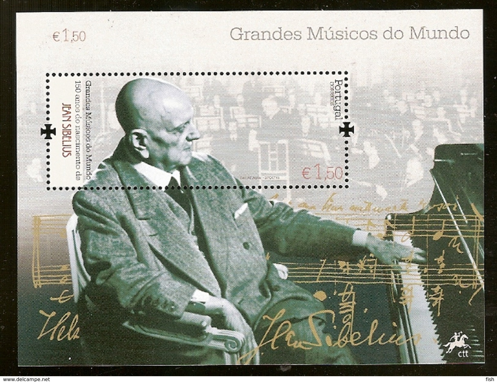 Portugal ** & Great Musicians Of The World, Jean Sibelius 2015 (7688) - Nuovi