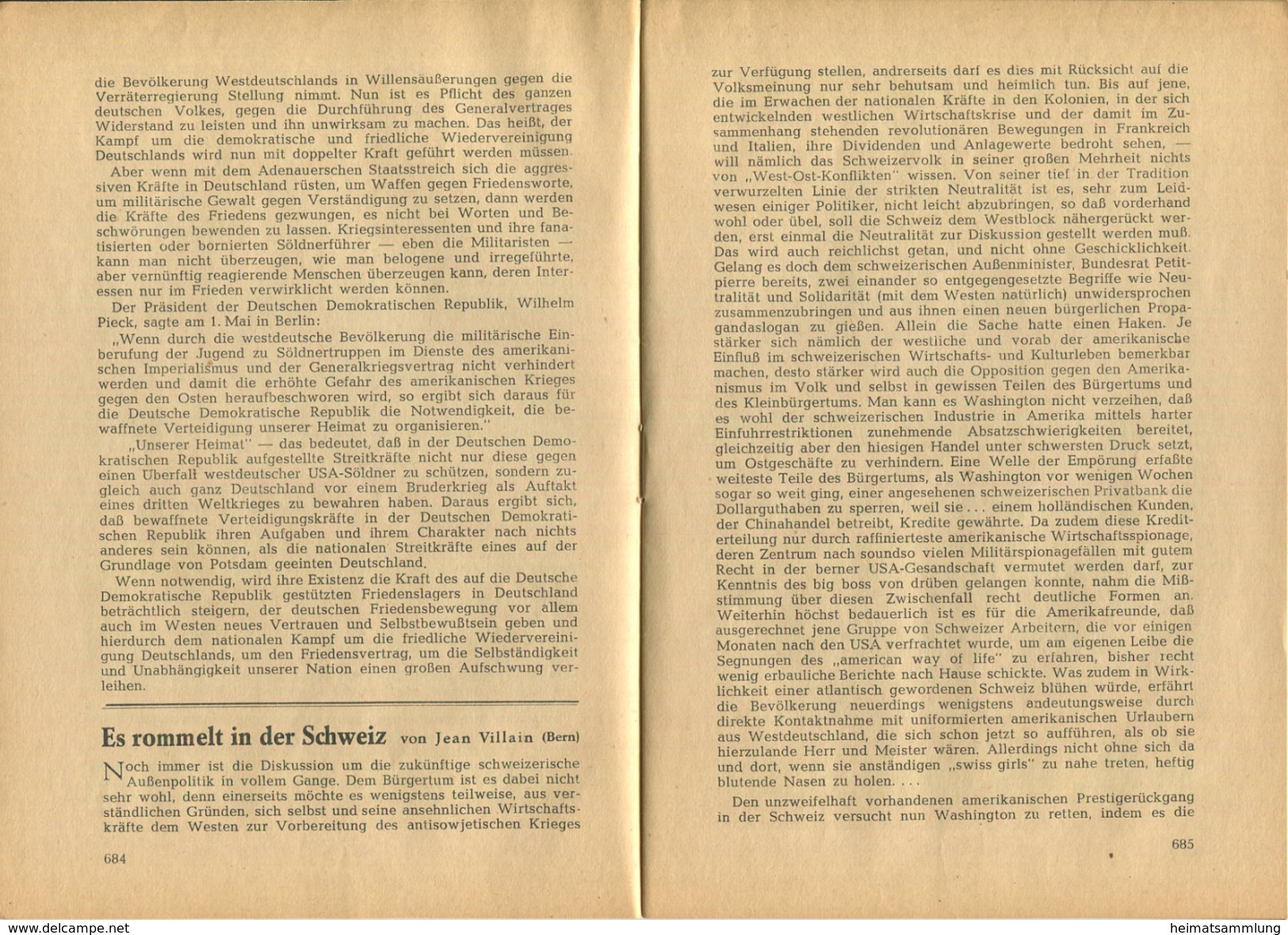 Die Weltbühne - Wochenschrift Für Politik Kunst Wirtschaft - 28.Mai 1952 -begründet Von Siegfried Jacobson - Zuletzt Gel - Politik & Zeitgeschichte