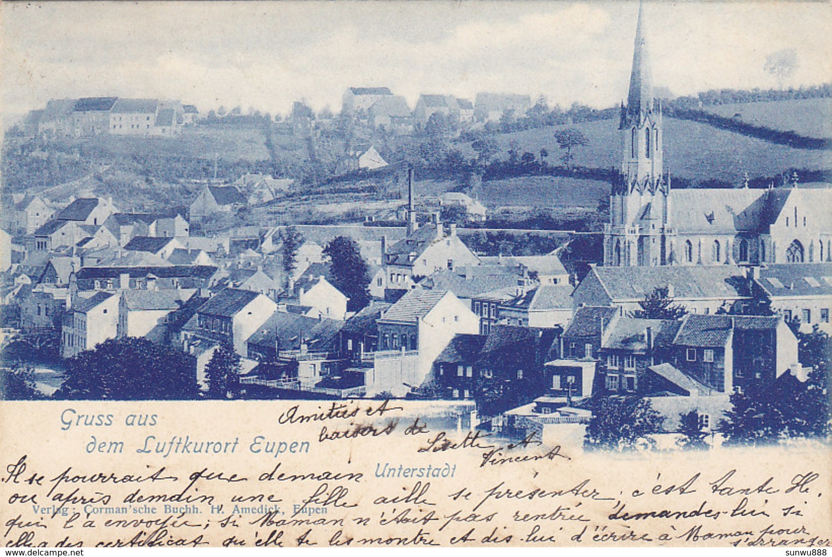 Gruss Aus Dem Luftkurort Eupen - Uterstadt (Verlag Corman'sche Buchh, Aachen, Liège) - Eupen