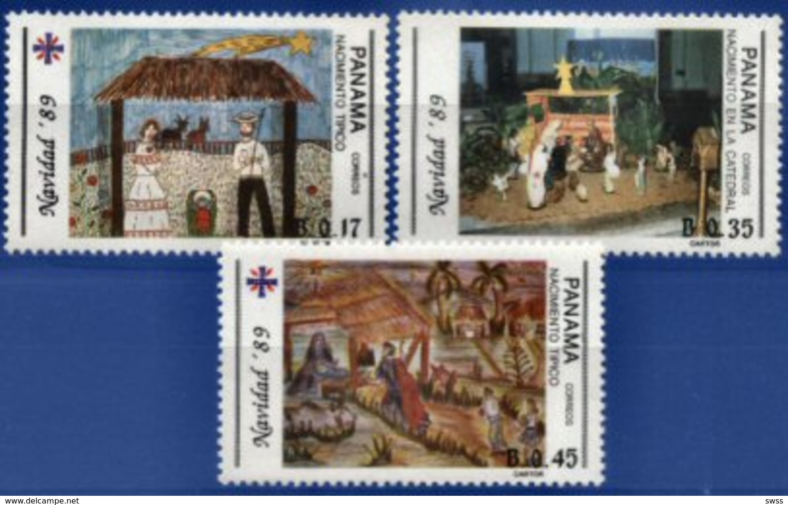 PANAMA, 1989, CHRISTMAS, YV#1062-64, MNH - Panama