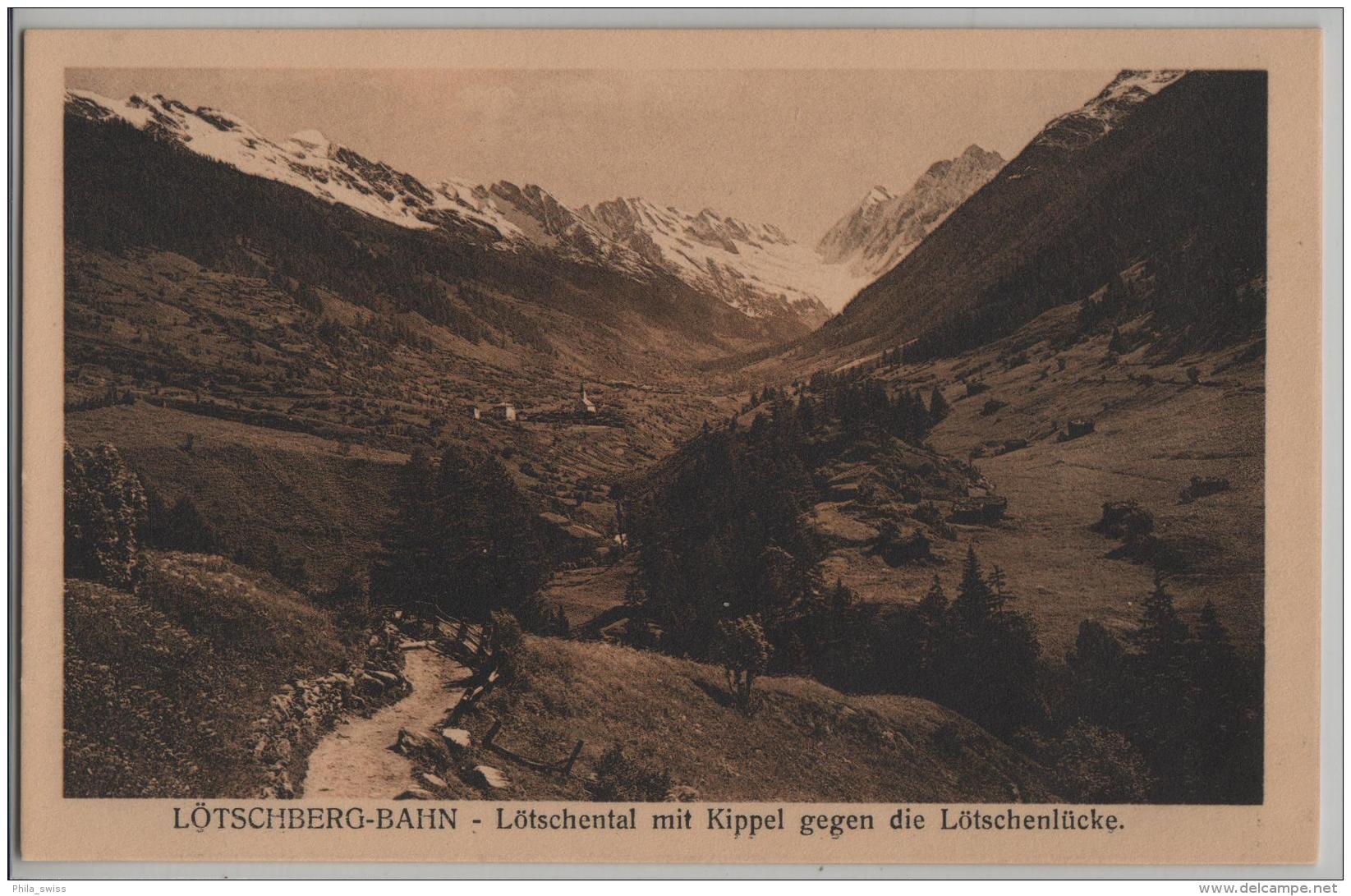 Lötschberg-Bahn - Lötschental  Mit Kippel Gegen Die Lötschenlücke - Photo: Karl Künzli No. 6807 - Kippel