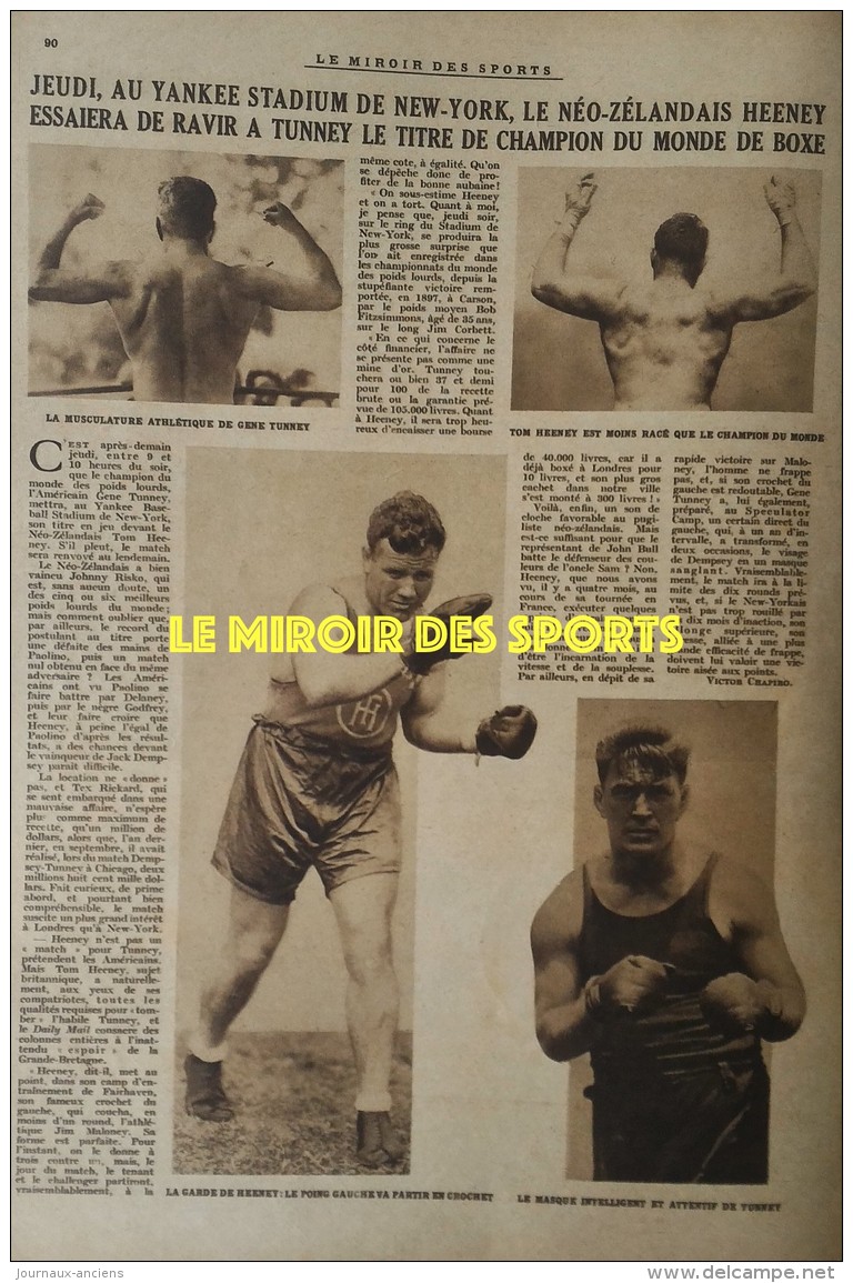 1928 JEUX OLYMPIQUE LISTE COMPLETE DES SPORTIFS FRANCAIS - COUPE DAVIS - NICOLAS FRANTZ TOUR DE FRANCE - BOXE TUNNEY